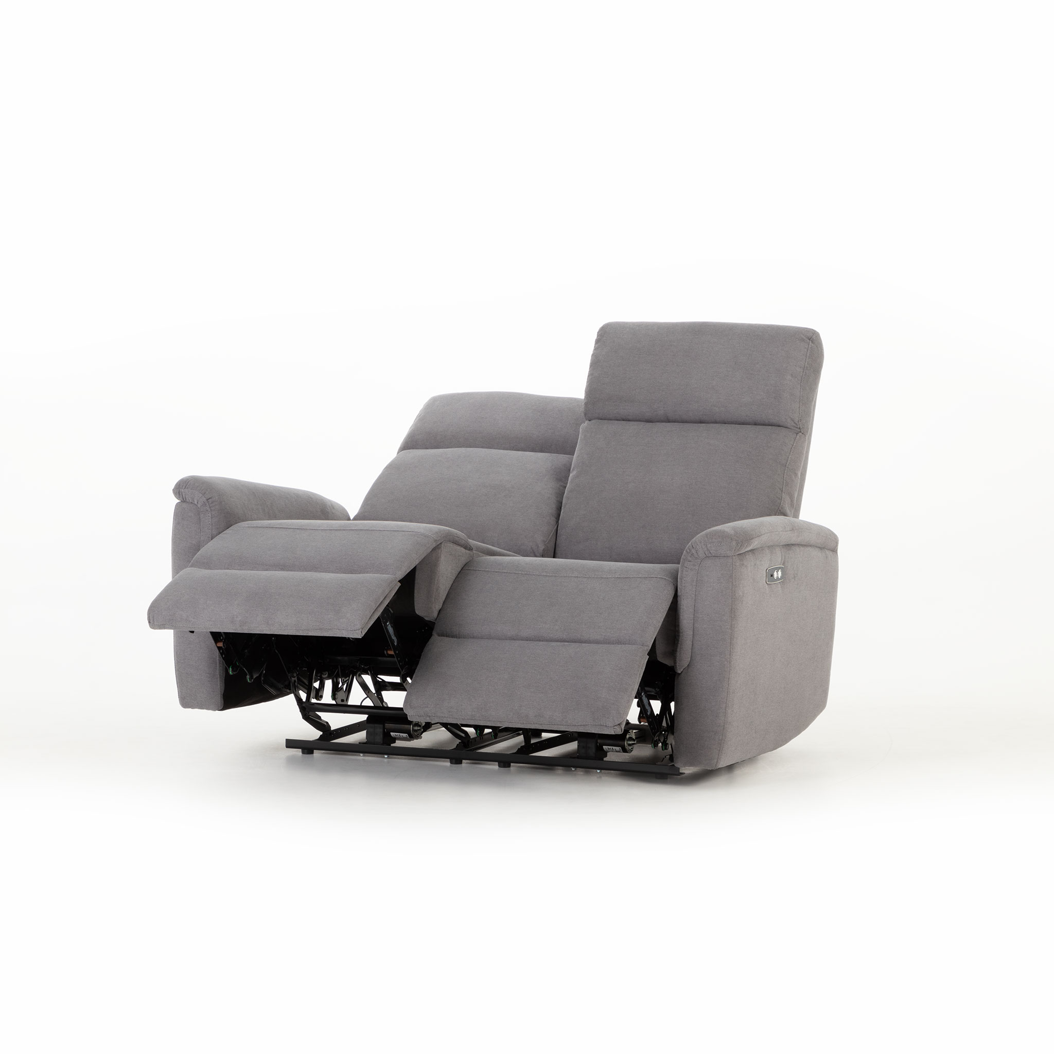 Dion 2 Seater Electric Recliner Sofa, Ash