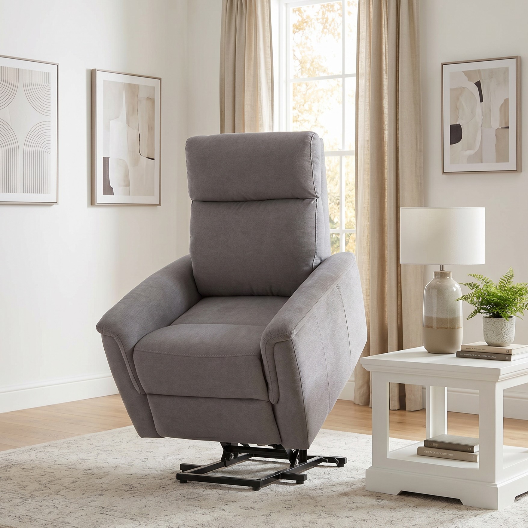 Dion Electric Lift Recliner Chair, Ash