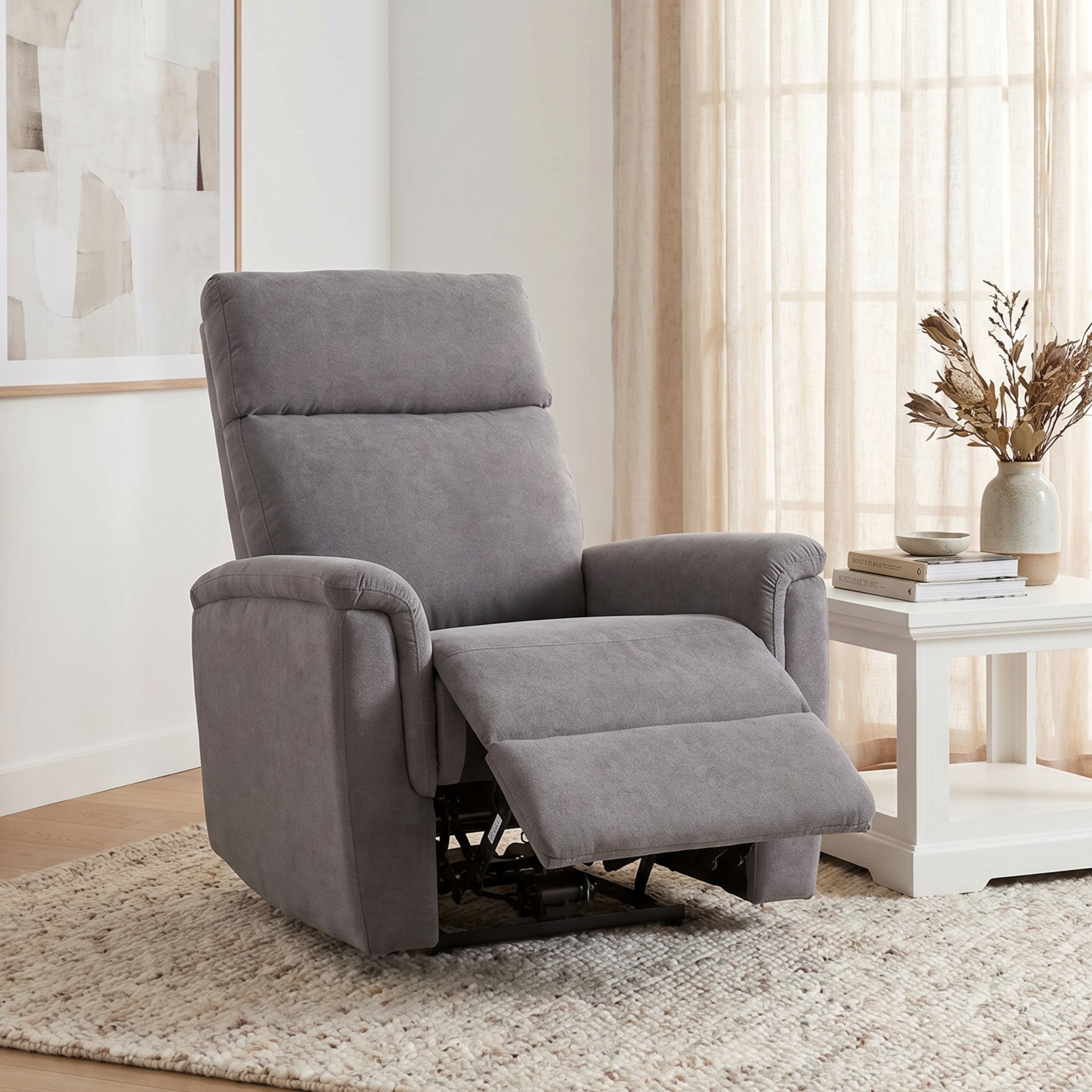 Dion Electric Recliner Chair, Ash