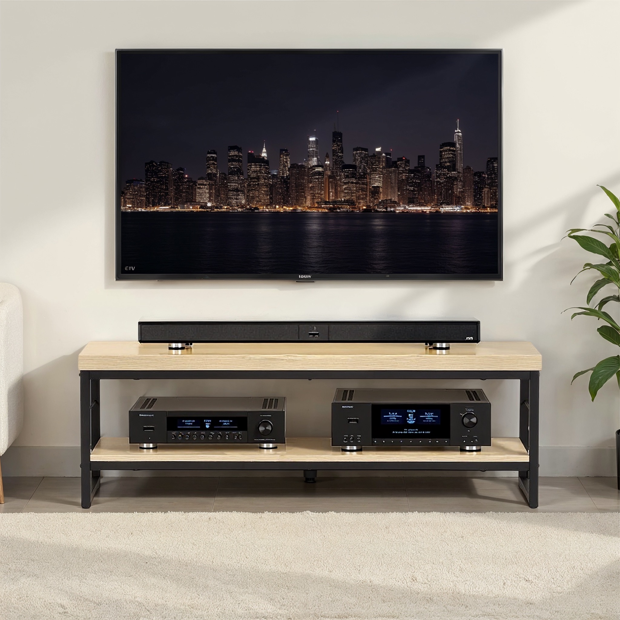 Omp Manakau Entertainment Unit - W120, Blond Oak