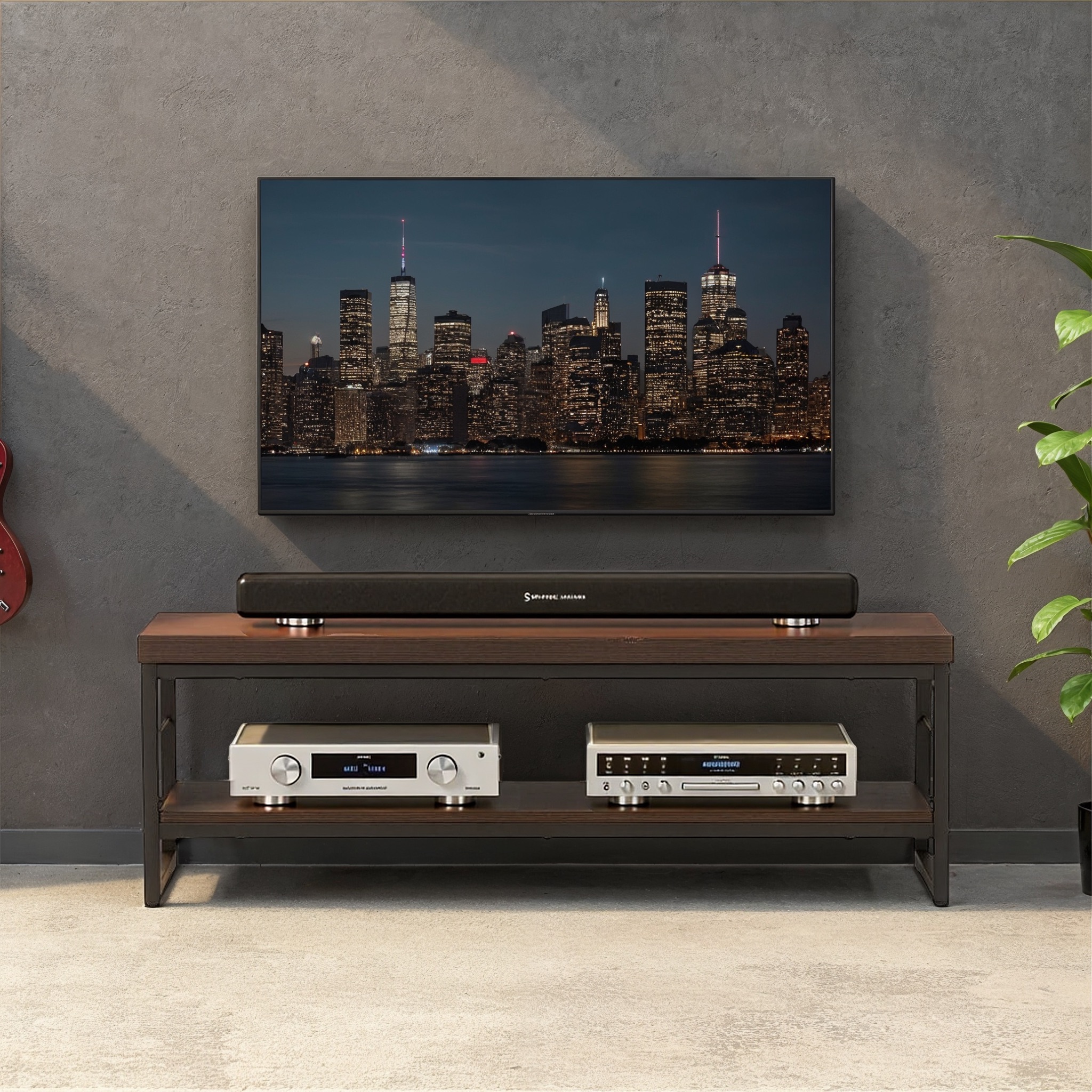 Omp Manakau Entertainment Unit - W120, Dark Walnut