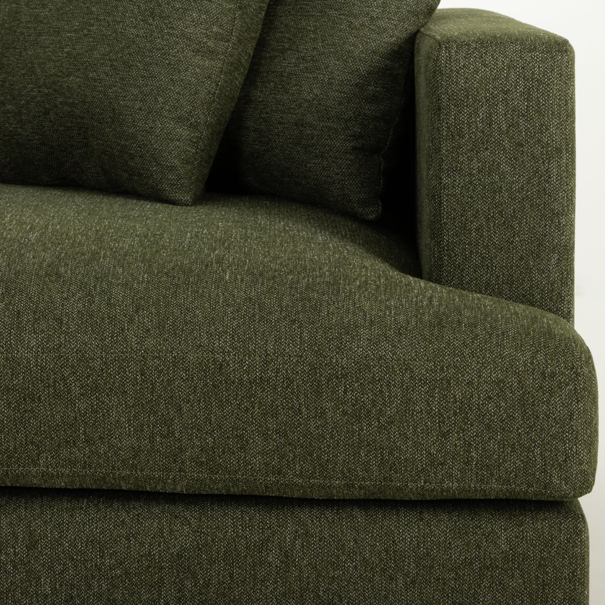 Mayfield Modular 5 Seater Sofa With Ottoman, Green