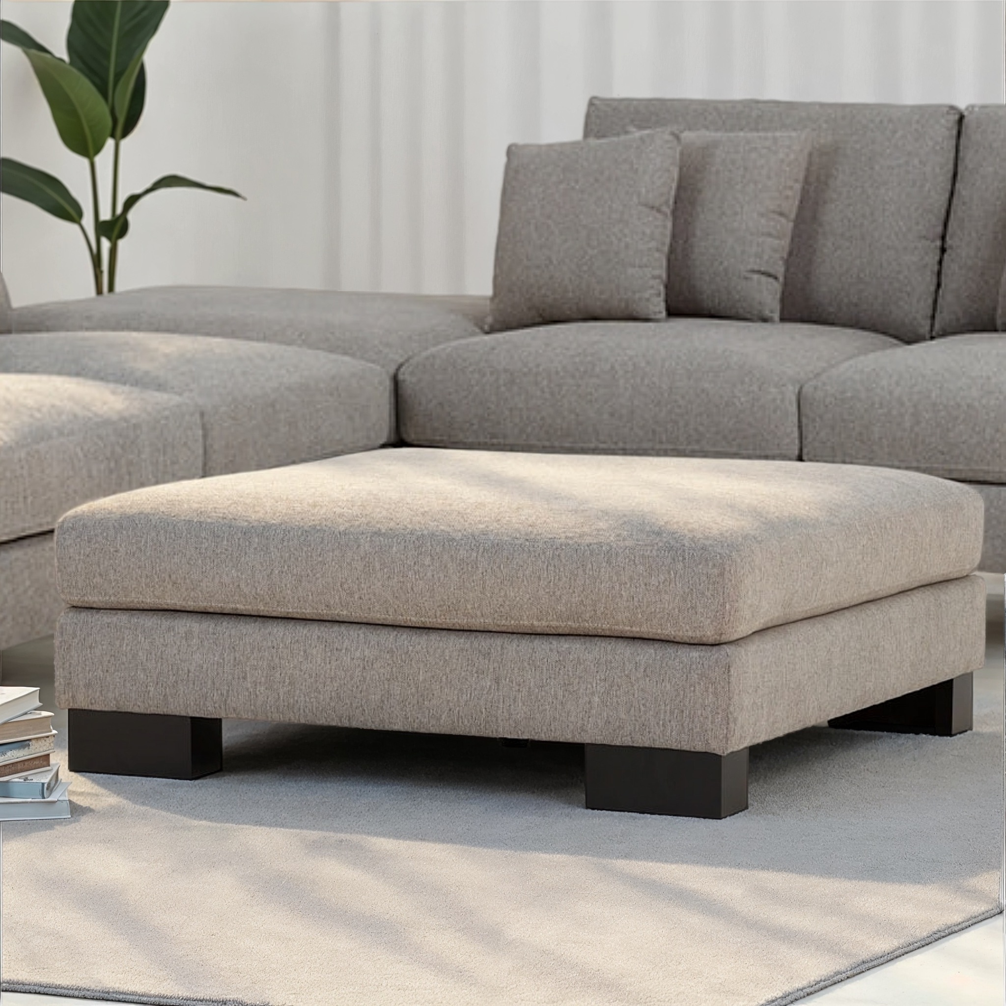 Mayfield Ottoman, Light Grey