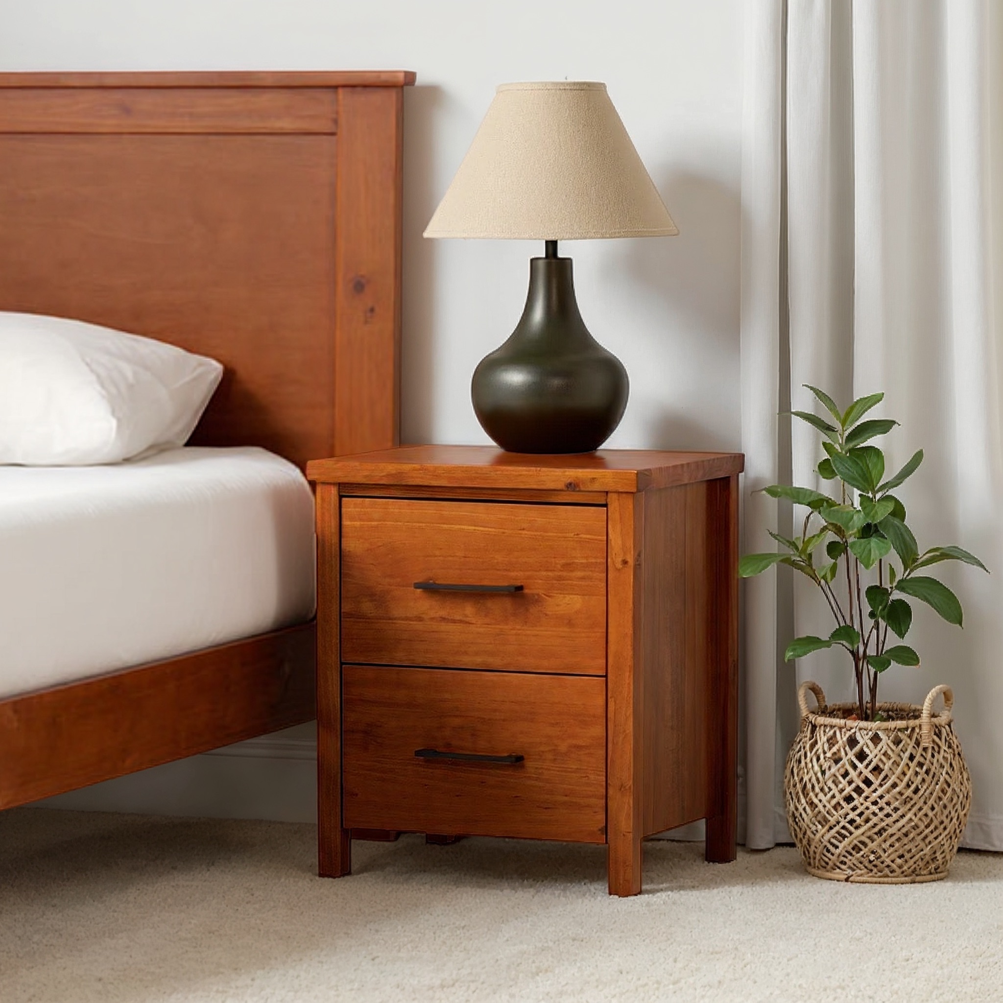 Miller 2 Drawer Bedside, Light