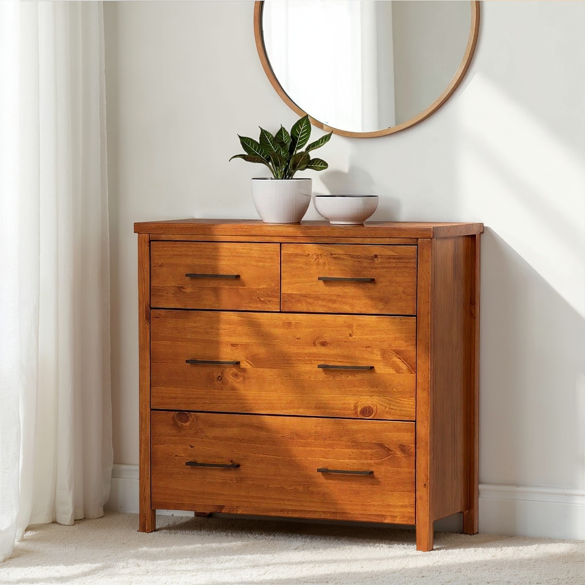 Miller 4 Drawer Tallboy, Light