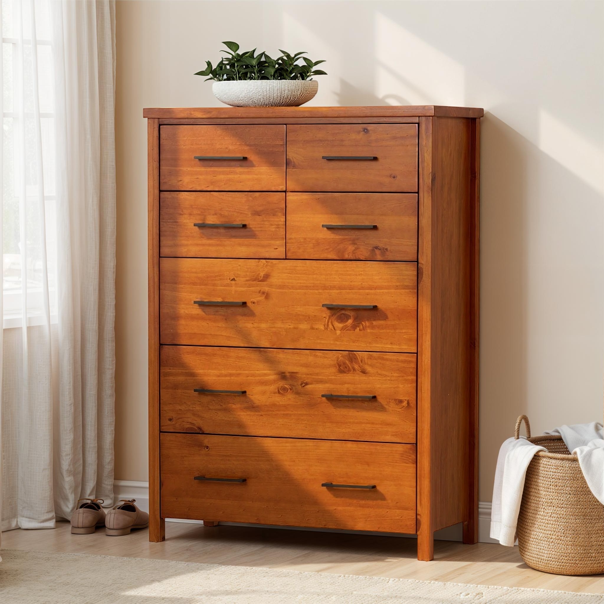 Miller 7 Drawer Tallboy, Light