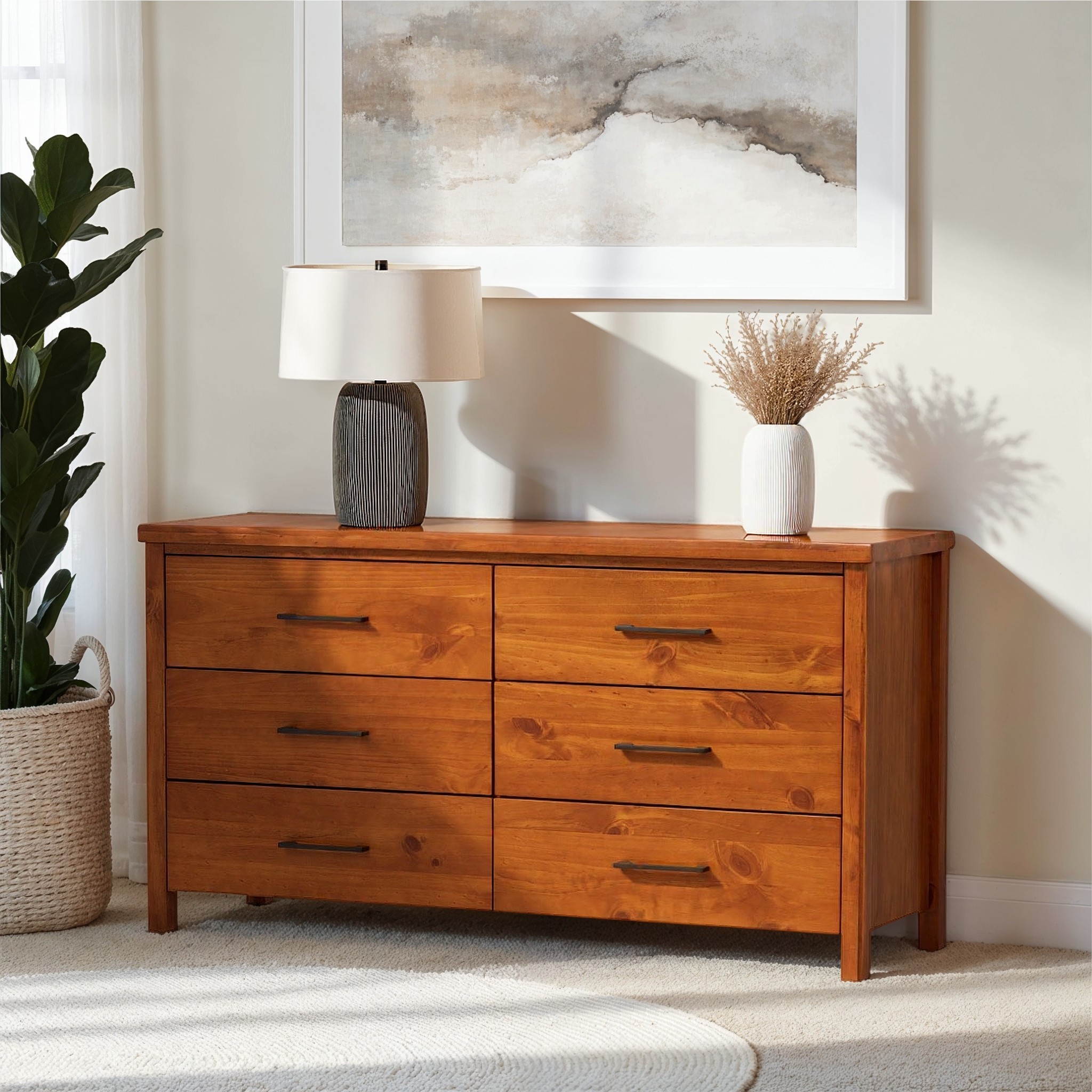 Miller 6 Drawer Lowboy, Light