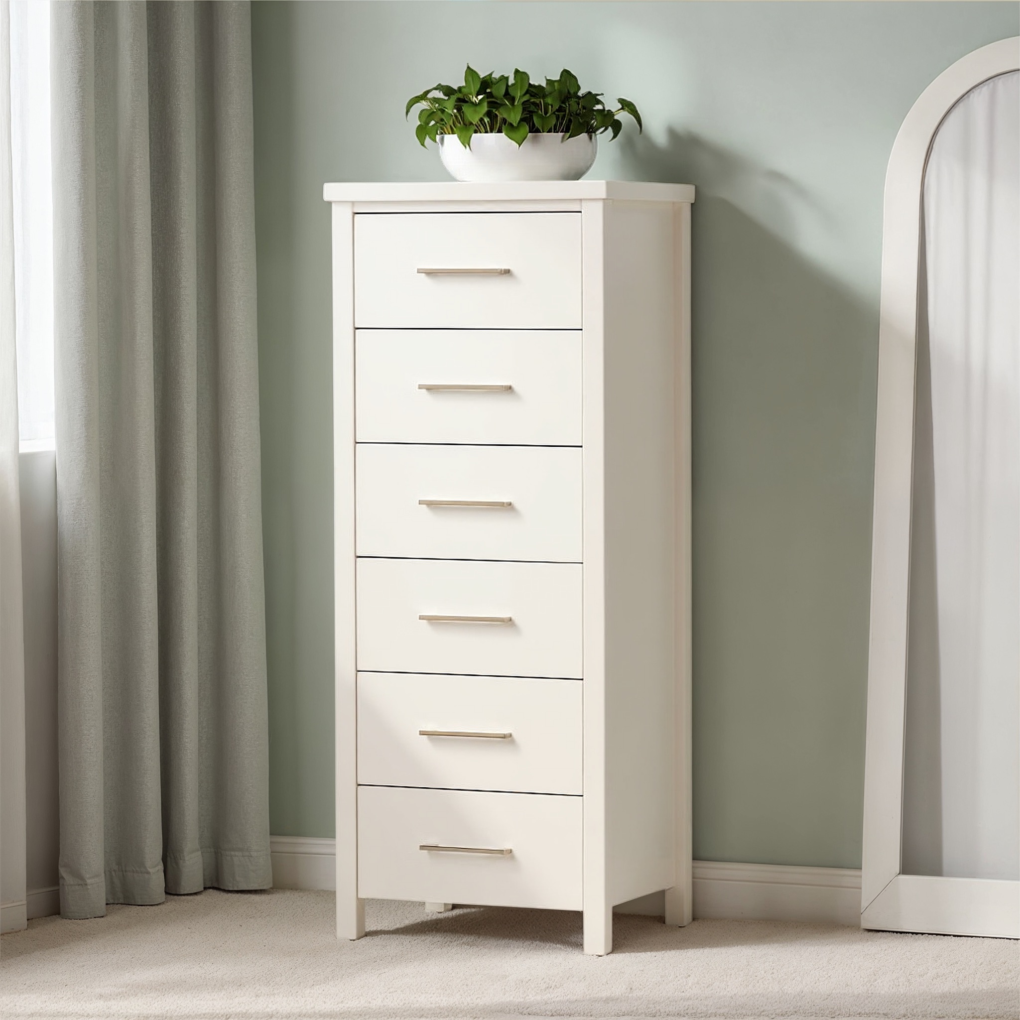 Miller 6 Drawer Lingerie, White