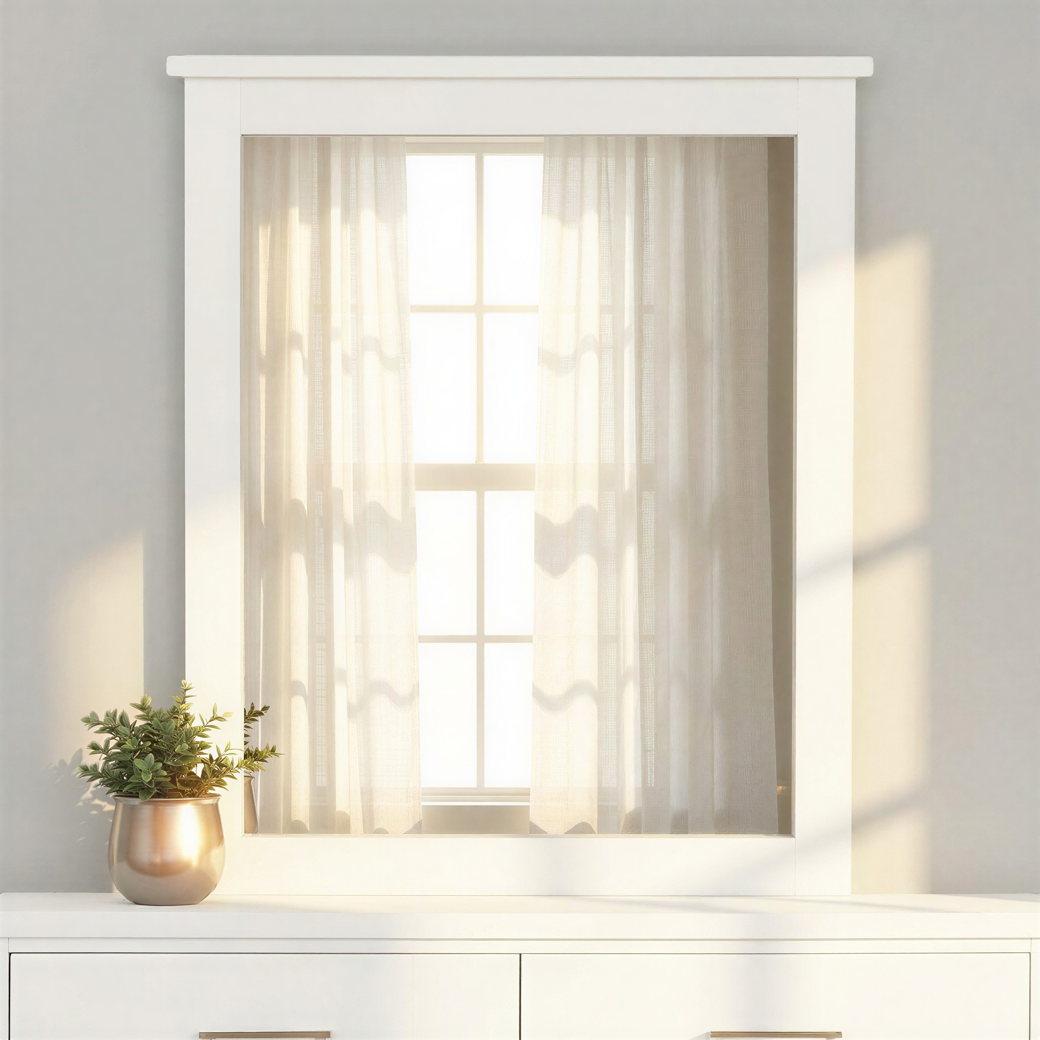 Miller Small Mirror, White