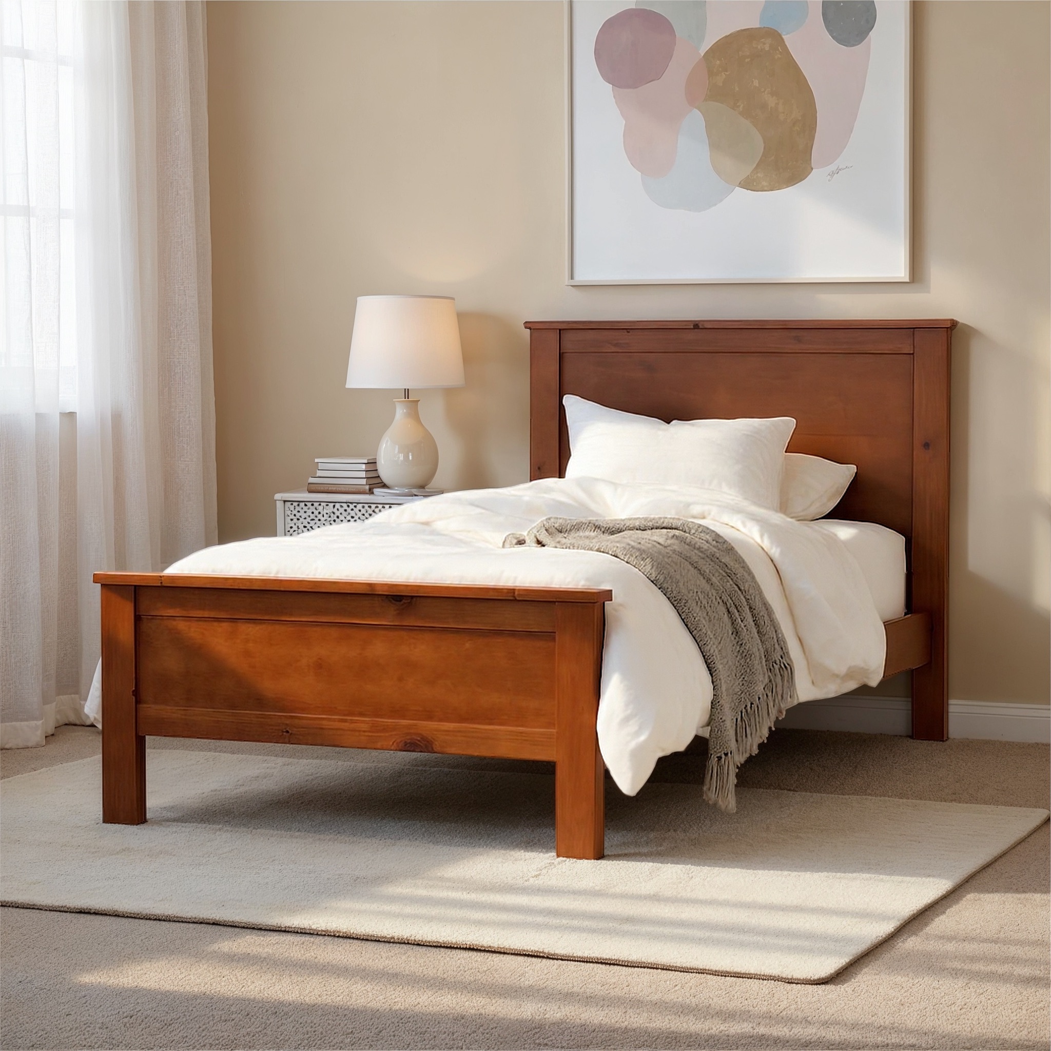 Miller King Single Bed Frame, Light