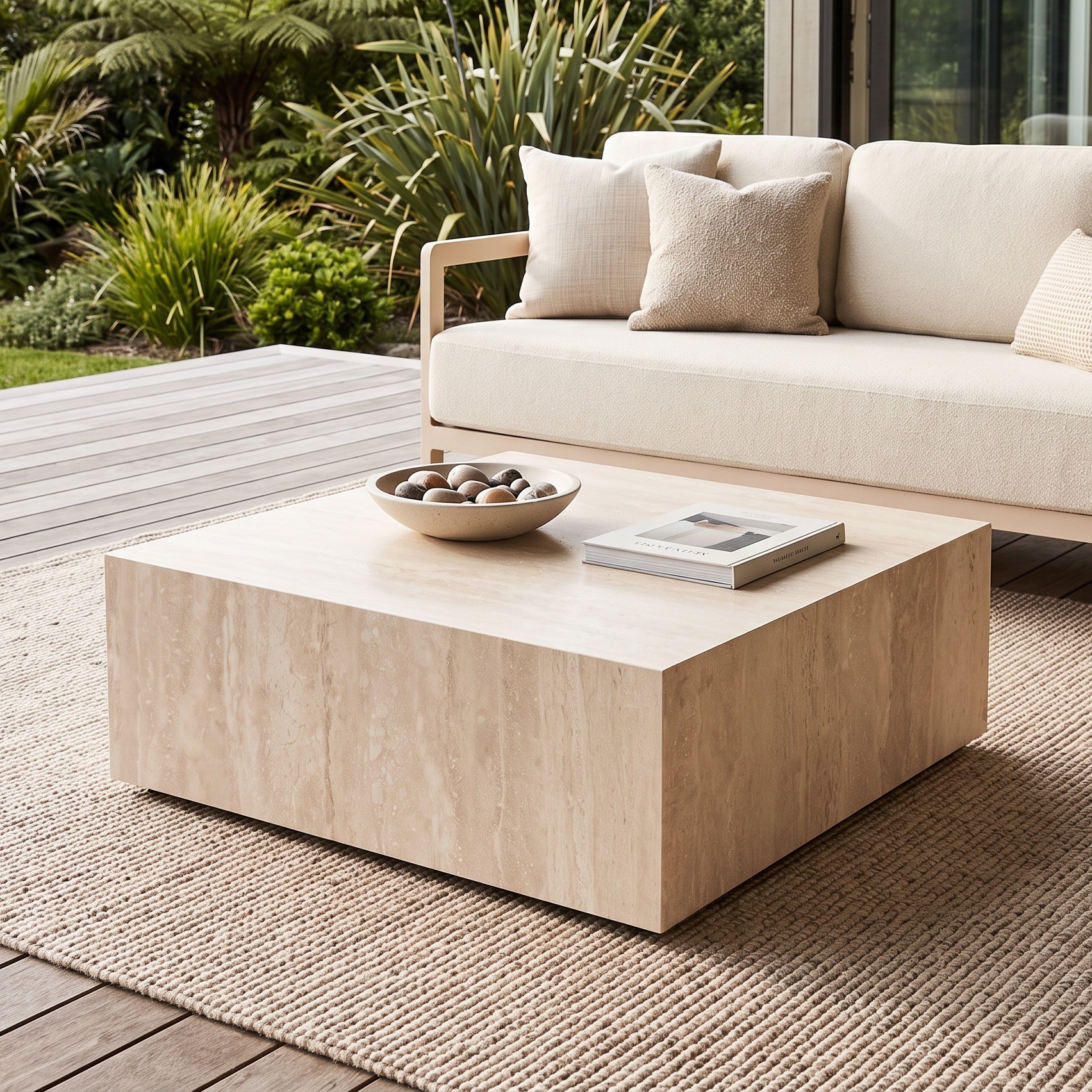 Monaco Outdoor Square Coffee Table - W80