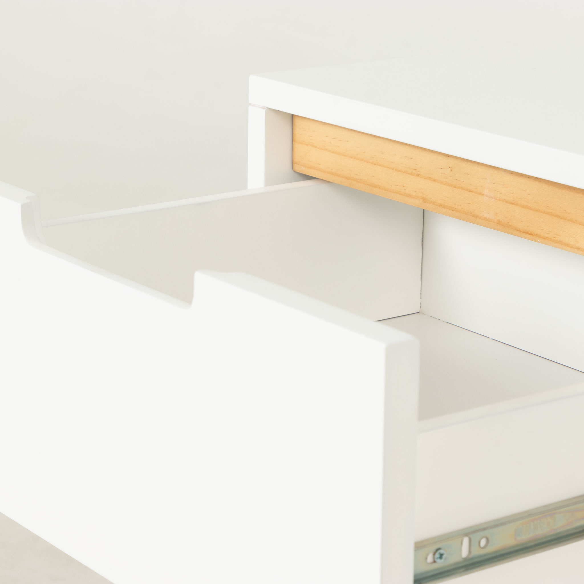 Nova 3 Drawer Bedside, White