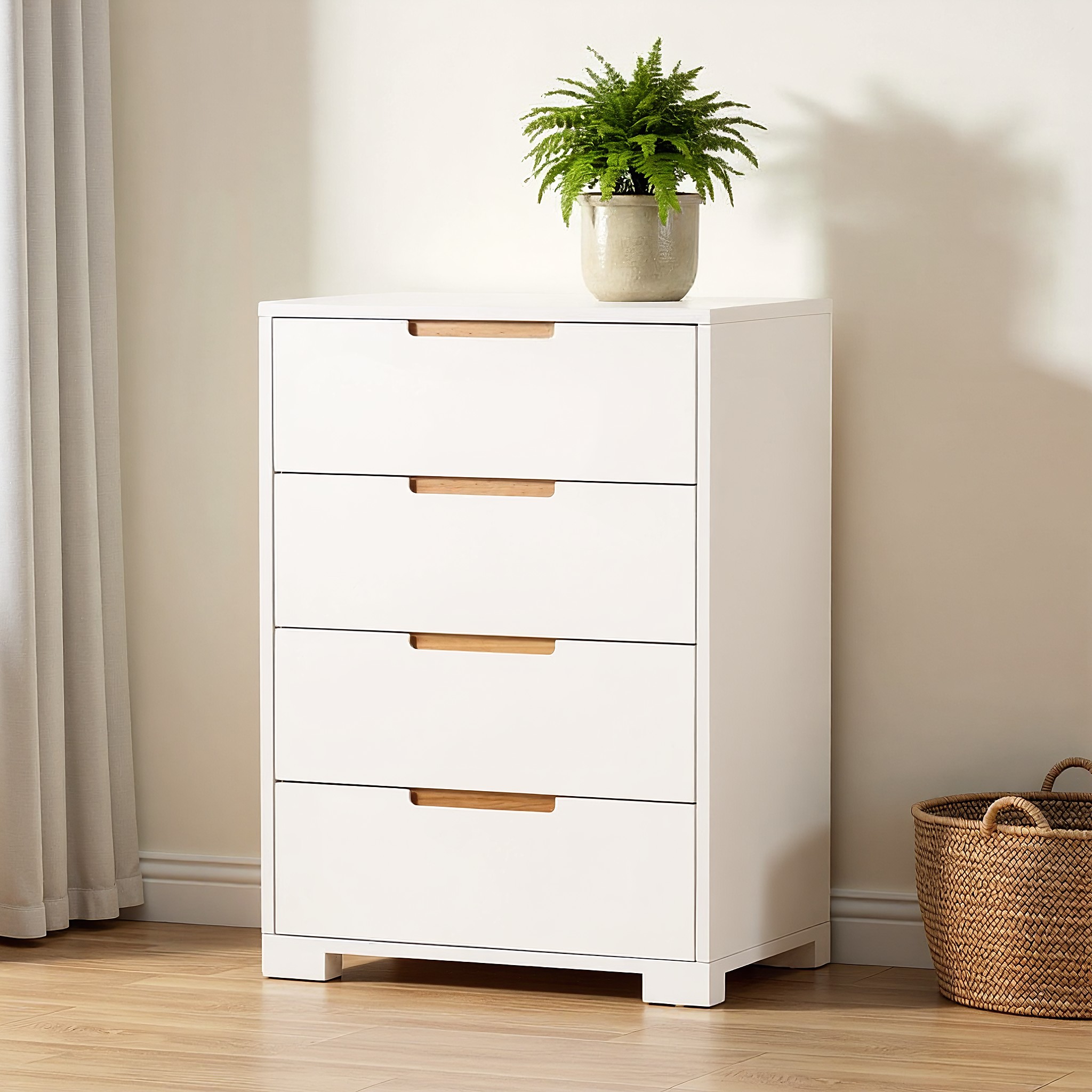 Nova 4 Drawer Chest - W60, White