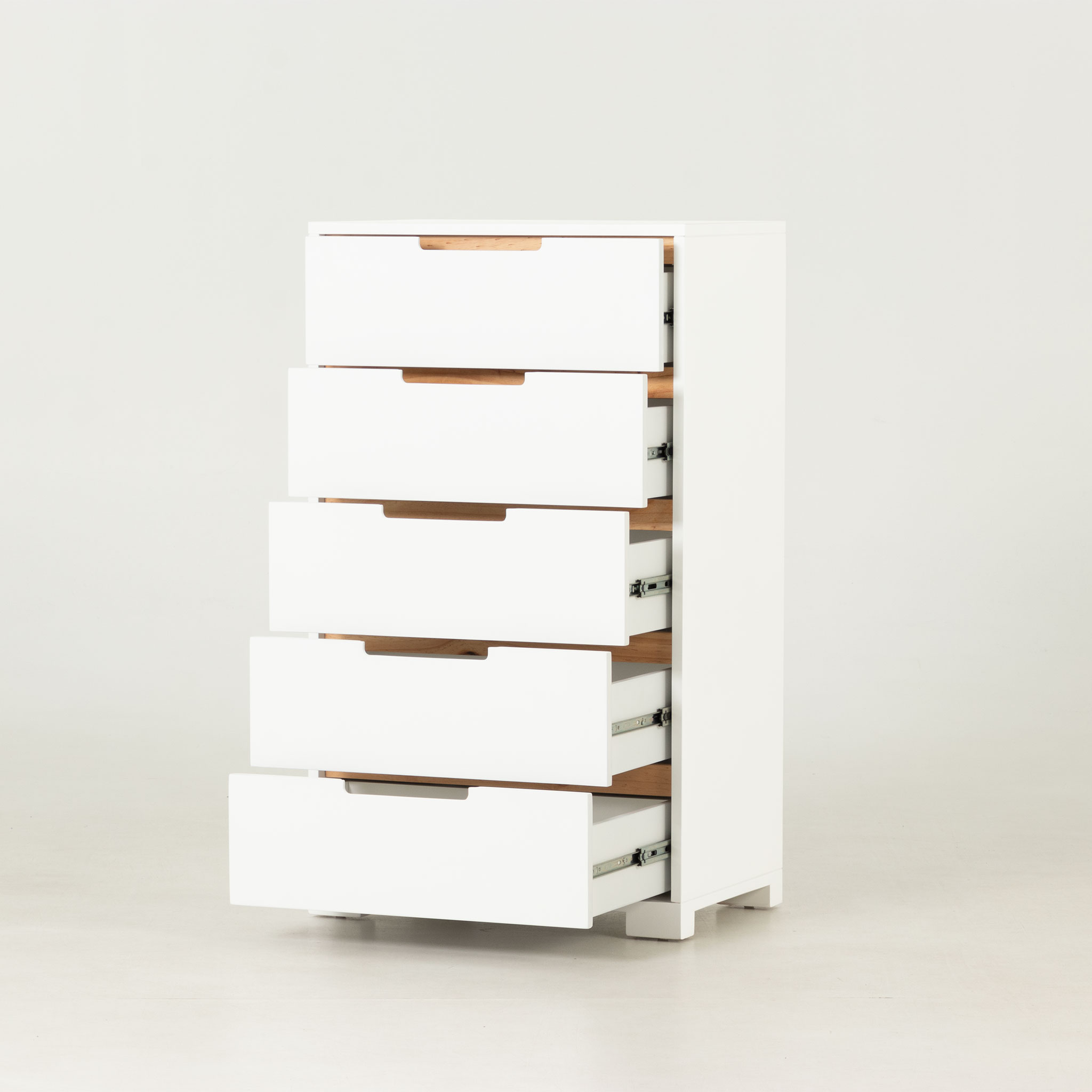 Nova 5 Drawer Chest - W60, White