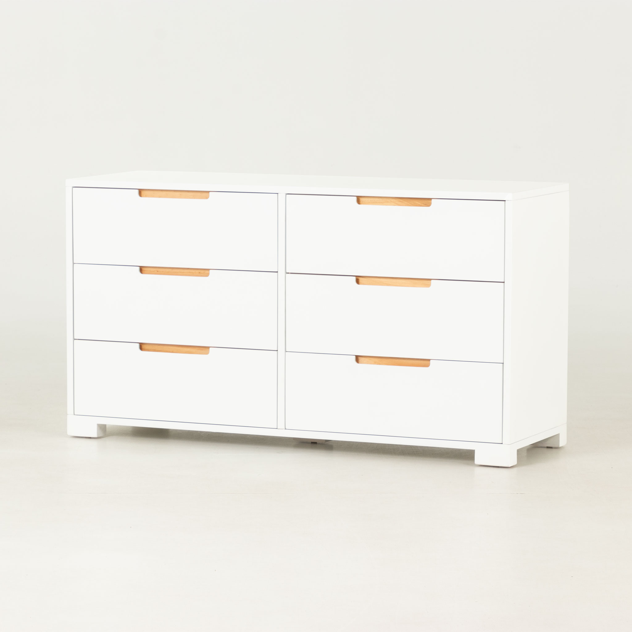 Nova 6 Drawer Lowboy, White