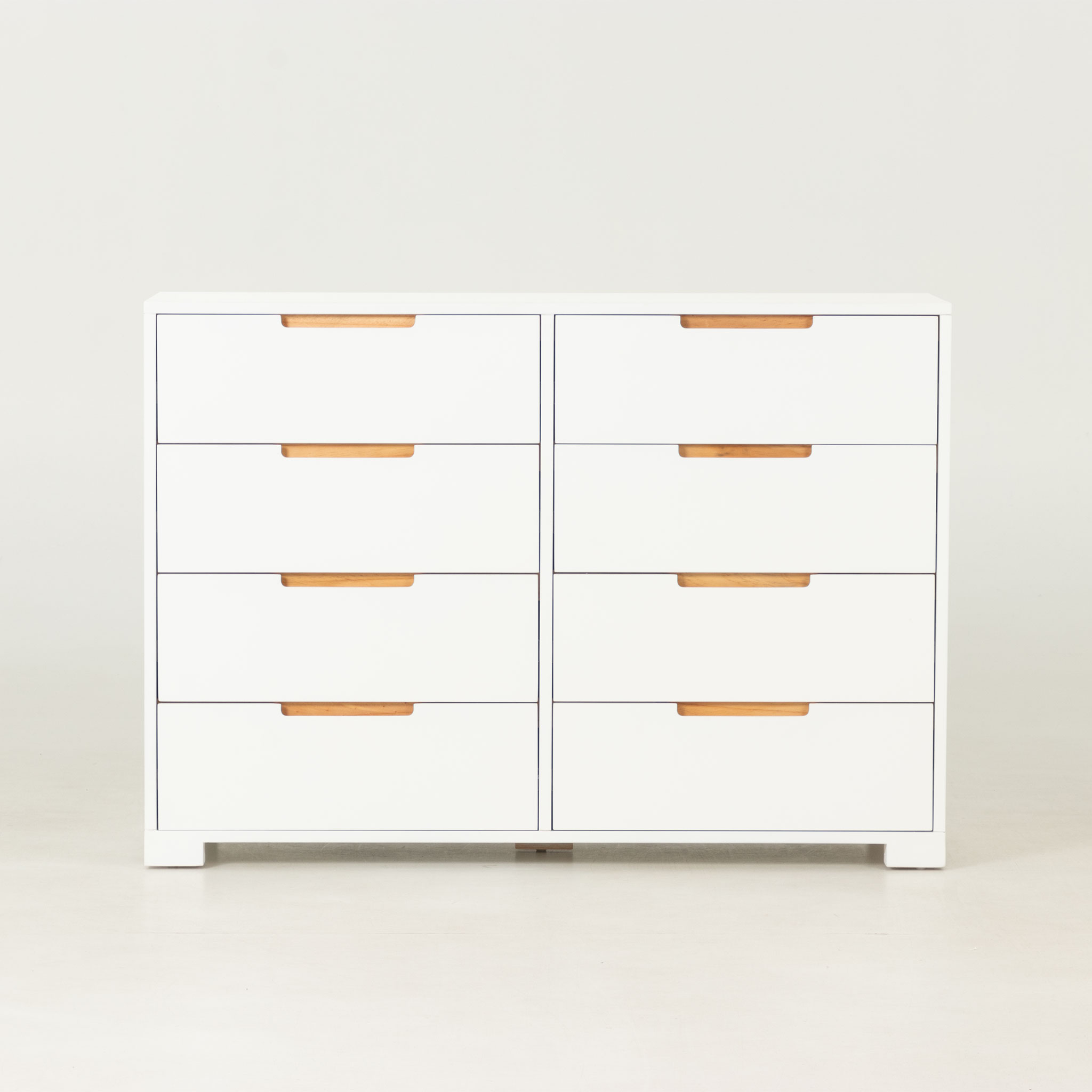 Nova 8 Drawer Lowboy, White