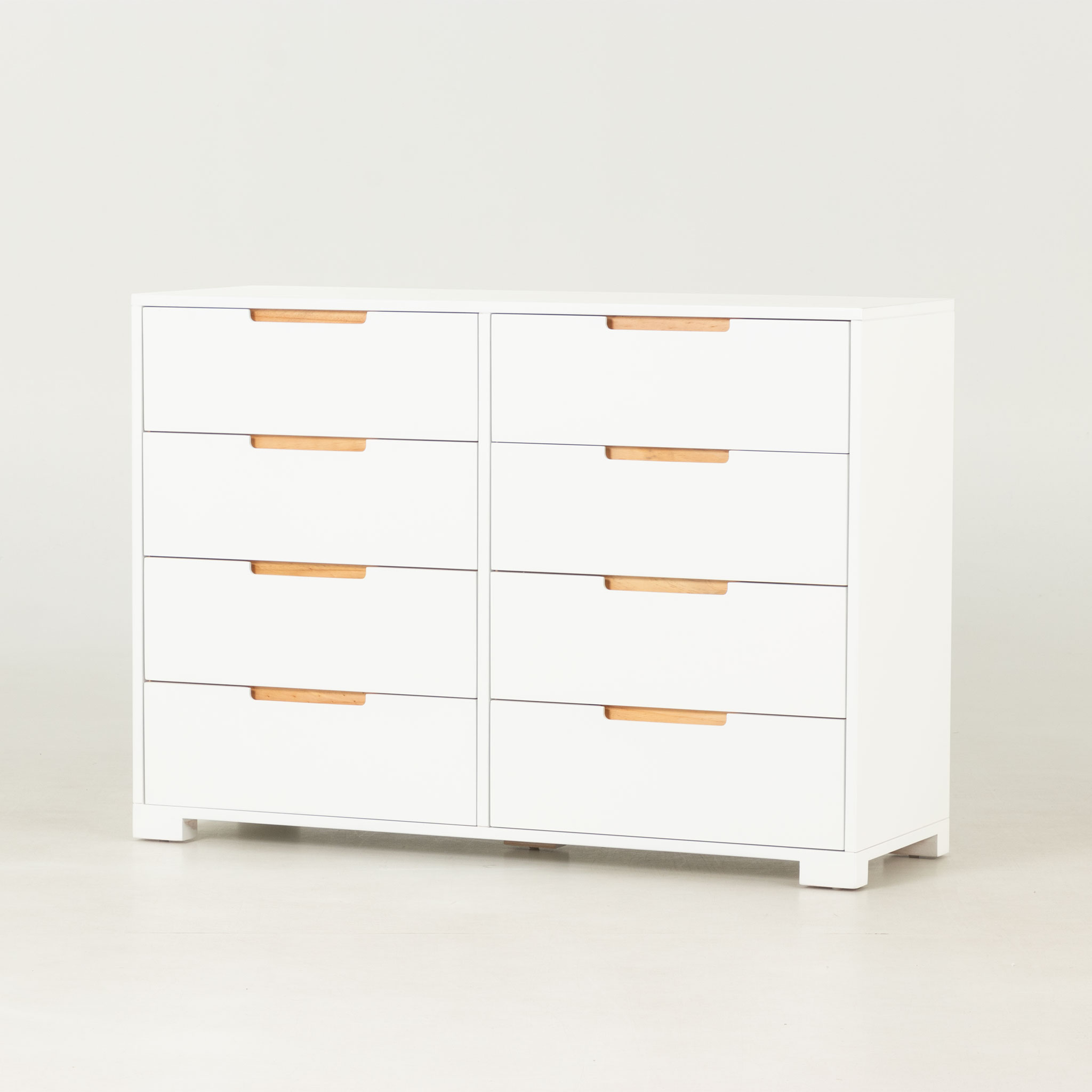 Nova 8 Drawer Lowboy, White