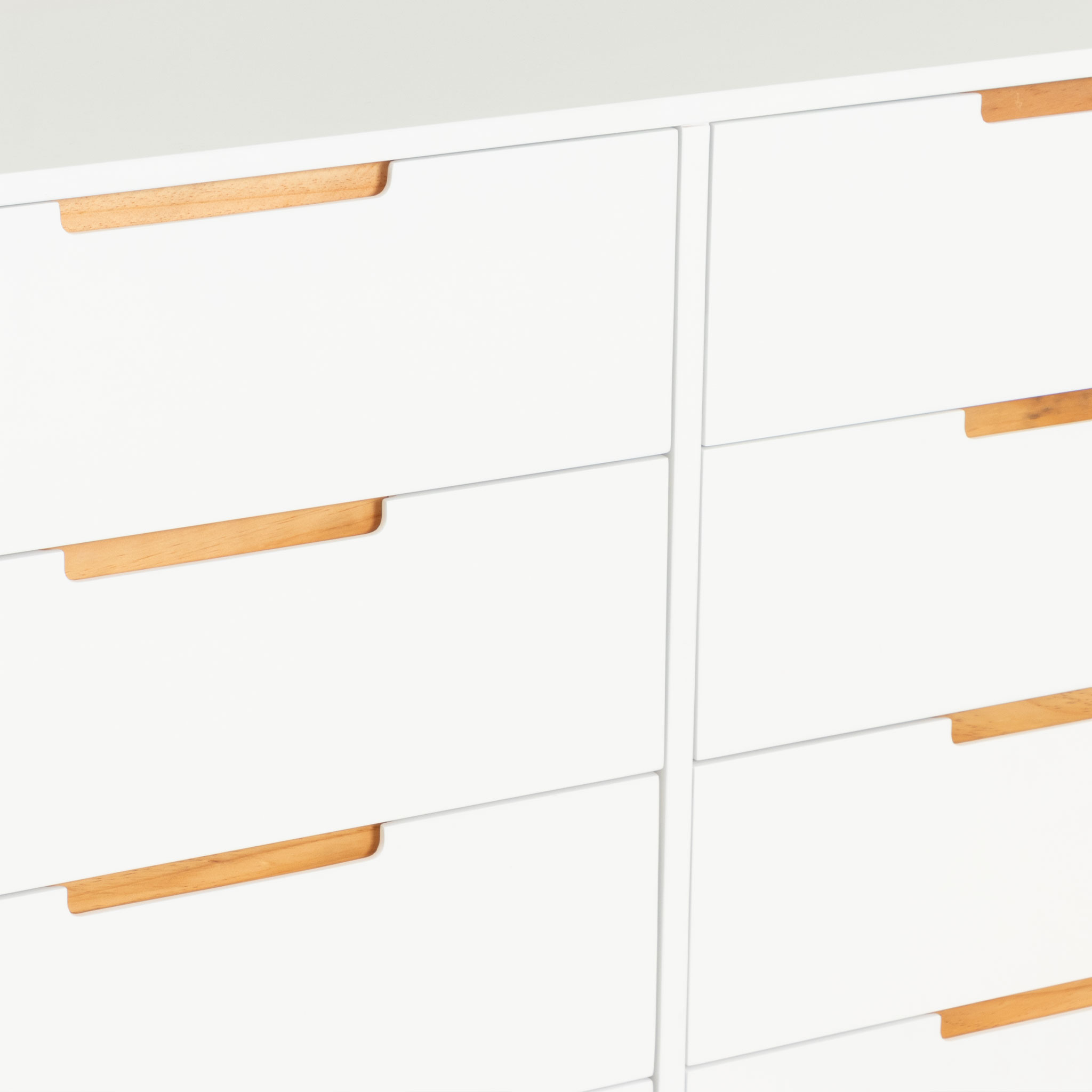 Nova 8 Drawer Lowboy, White