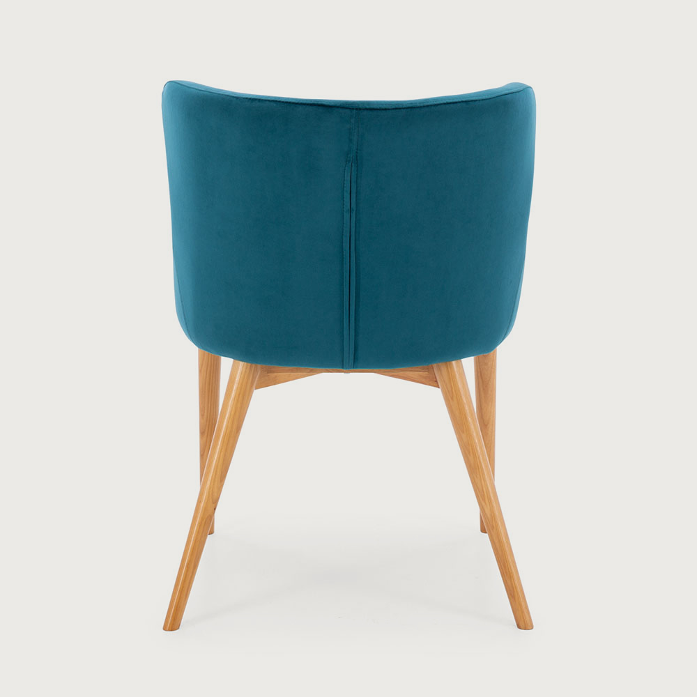 Cady Velvet Dining Chair, Teal