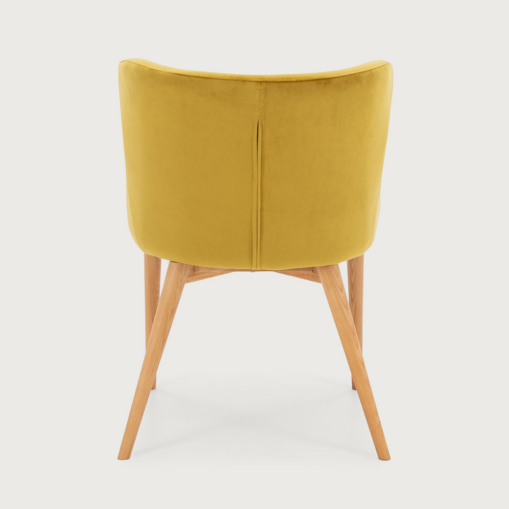 Cady Velvet Dining Chair, Golden