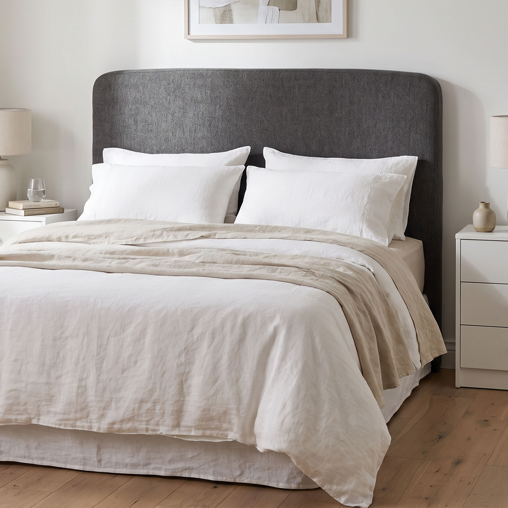 Bodie Queen Headboard, Charcoal