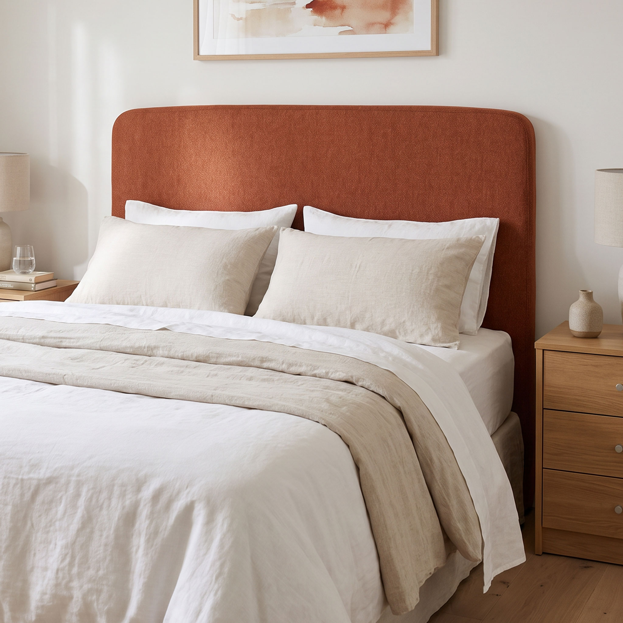 Bodie Queen Headboard, Terracotta