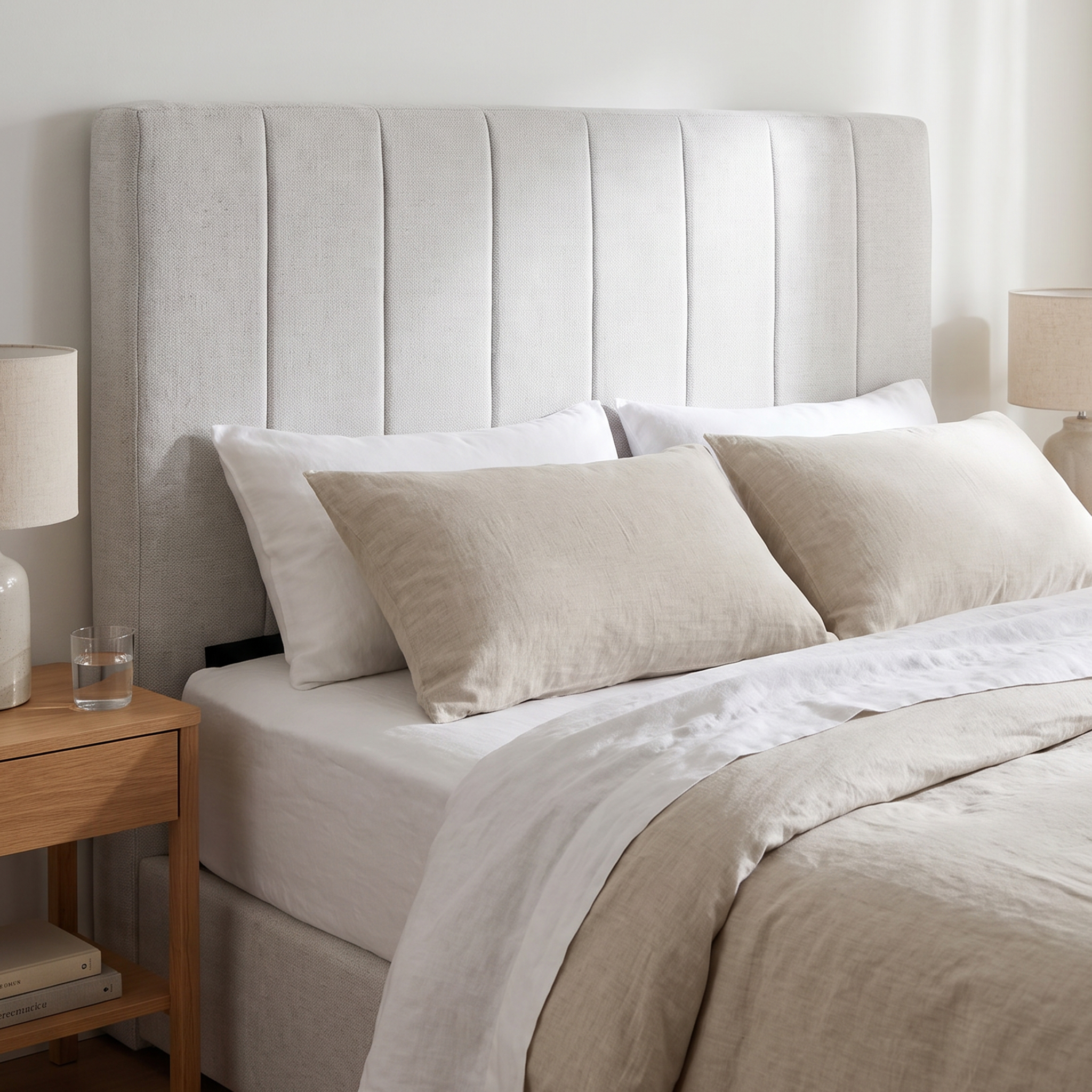 Jasper Queen Headboard, Light Grey