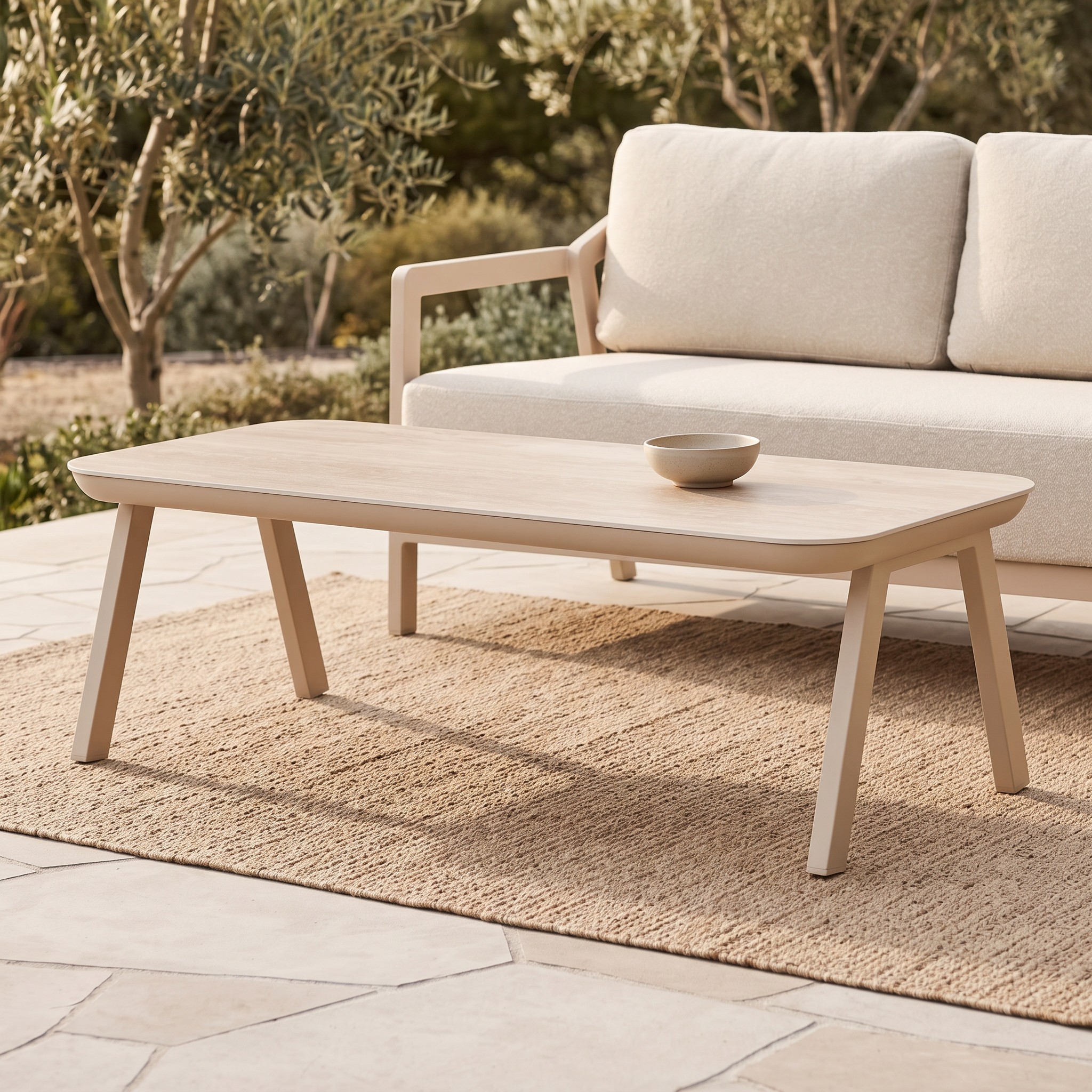 Rhodes Outdoor Coffee Table - W115, Taupe