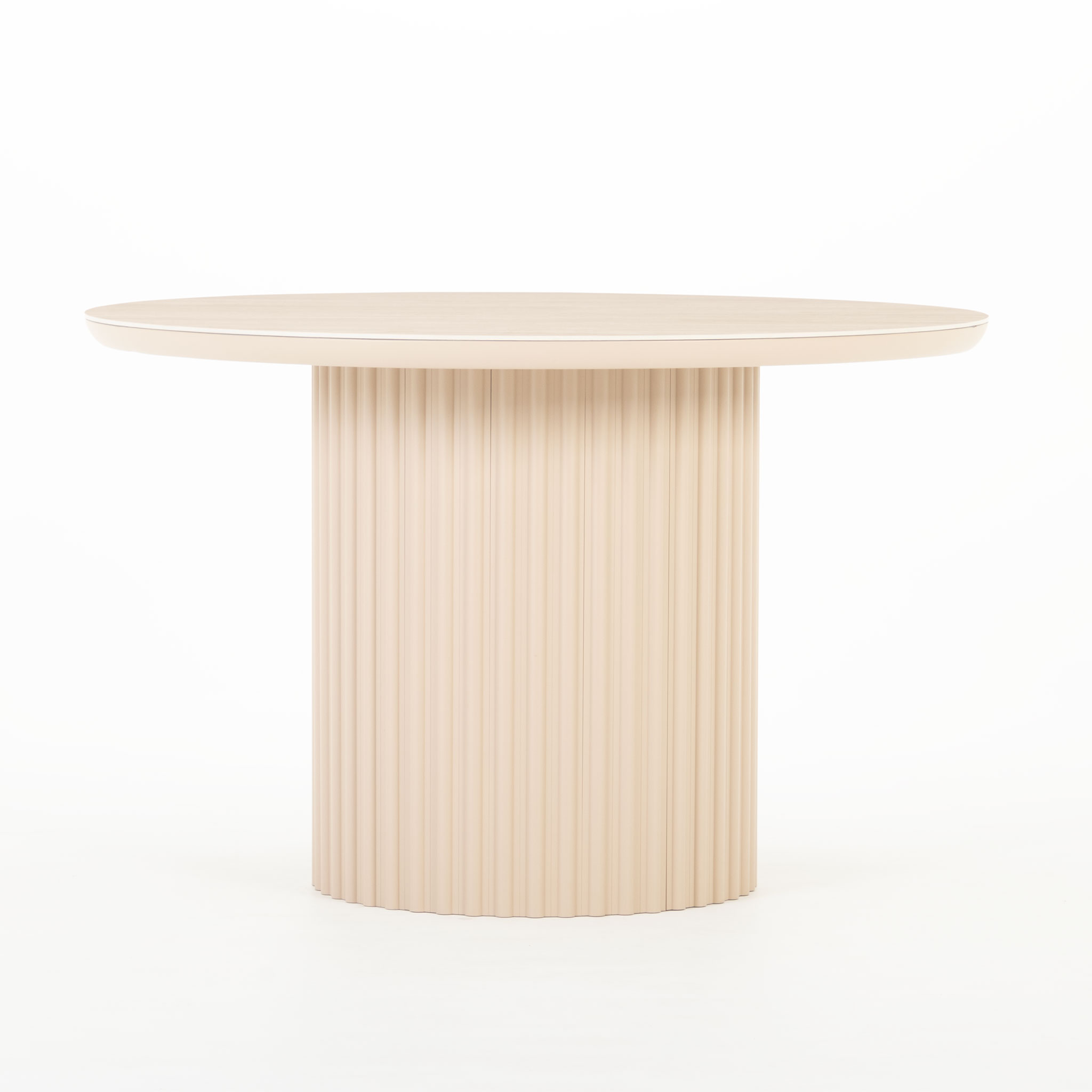 Rhodes Outdoor Round Dining Table - W120, Taupe