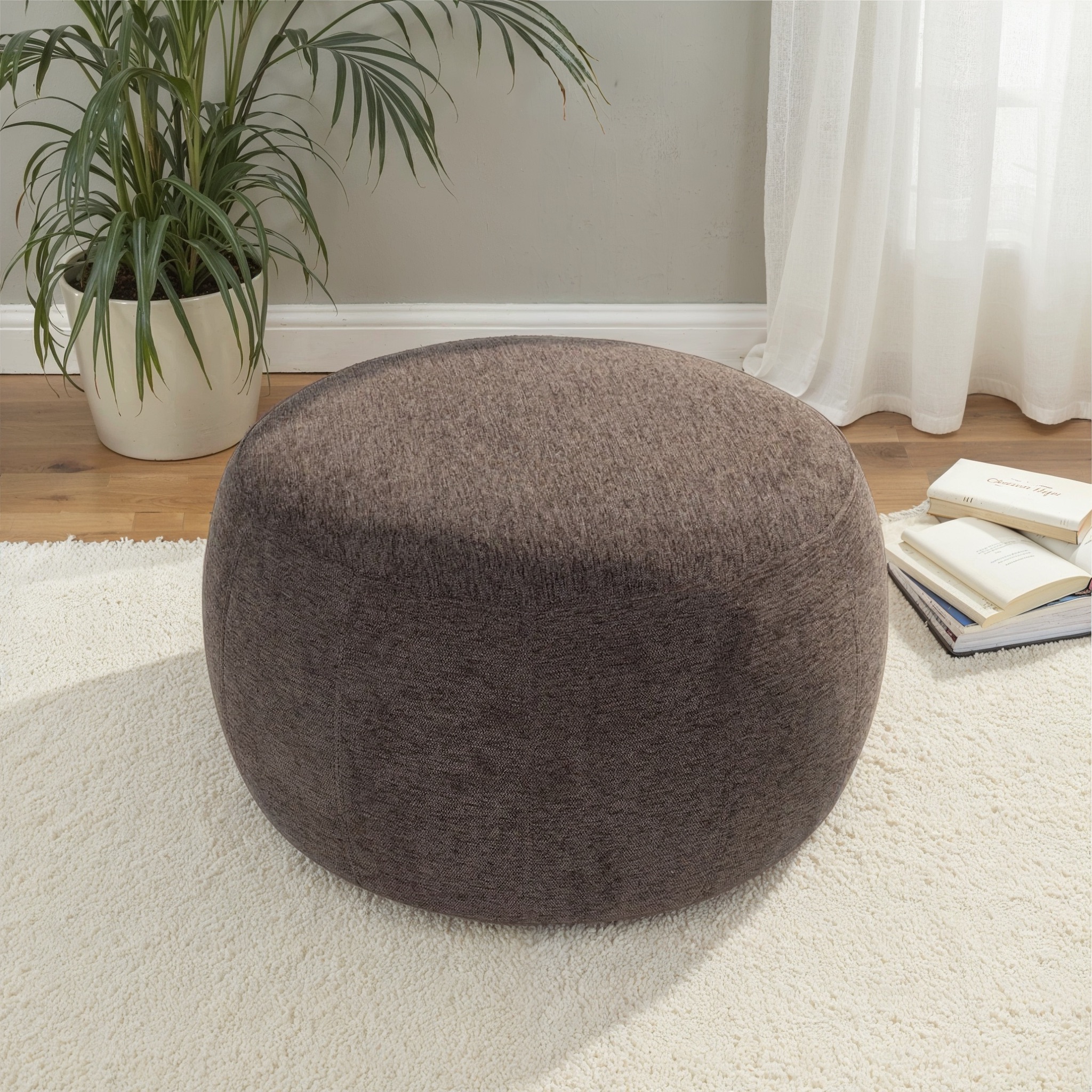 Kurt Ottoman - Small, Charcoal