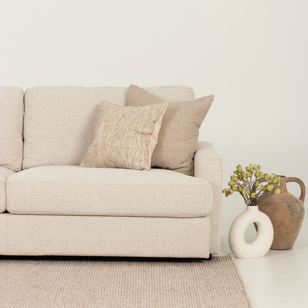 Aria 3 Seater Sofa, Natural
