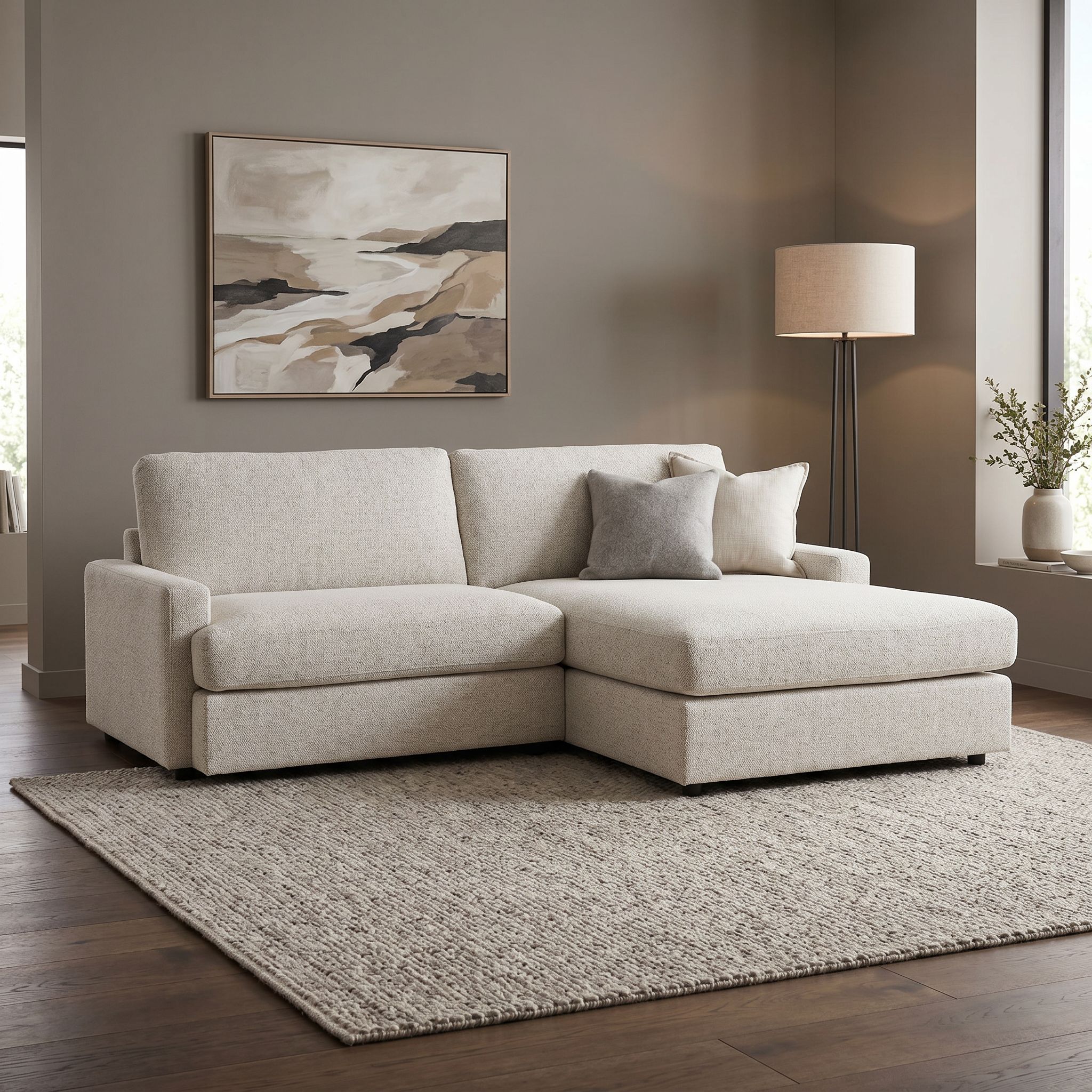 Aria Chaise Sofa, Ash