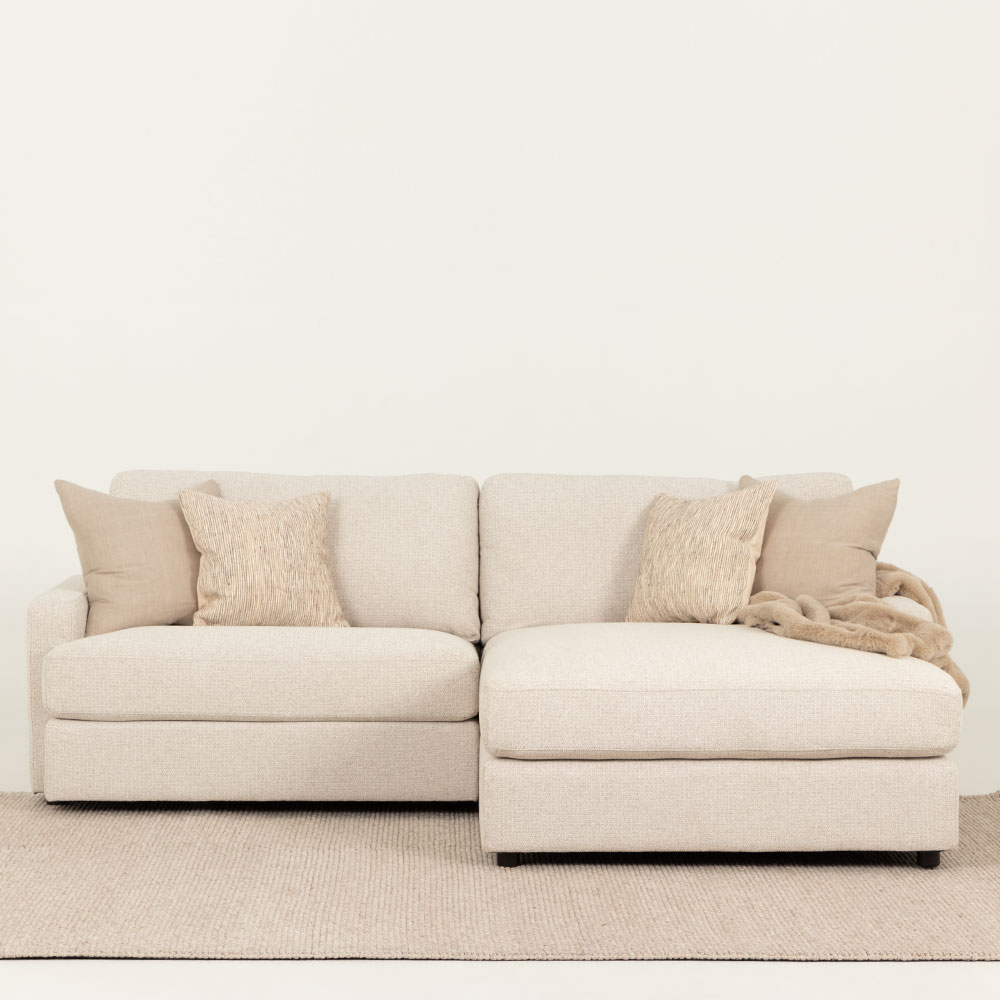 Aria Chaise Sofa, Natural