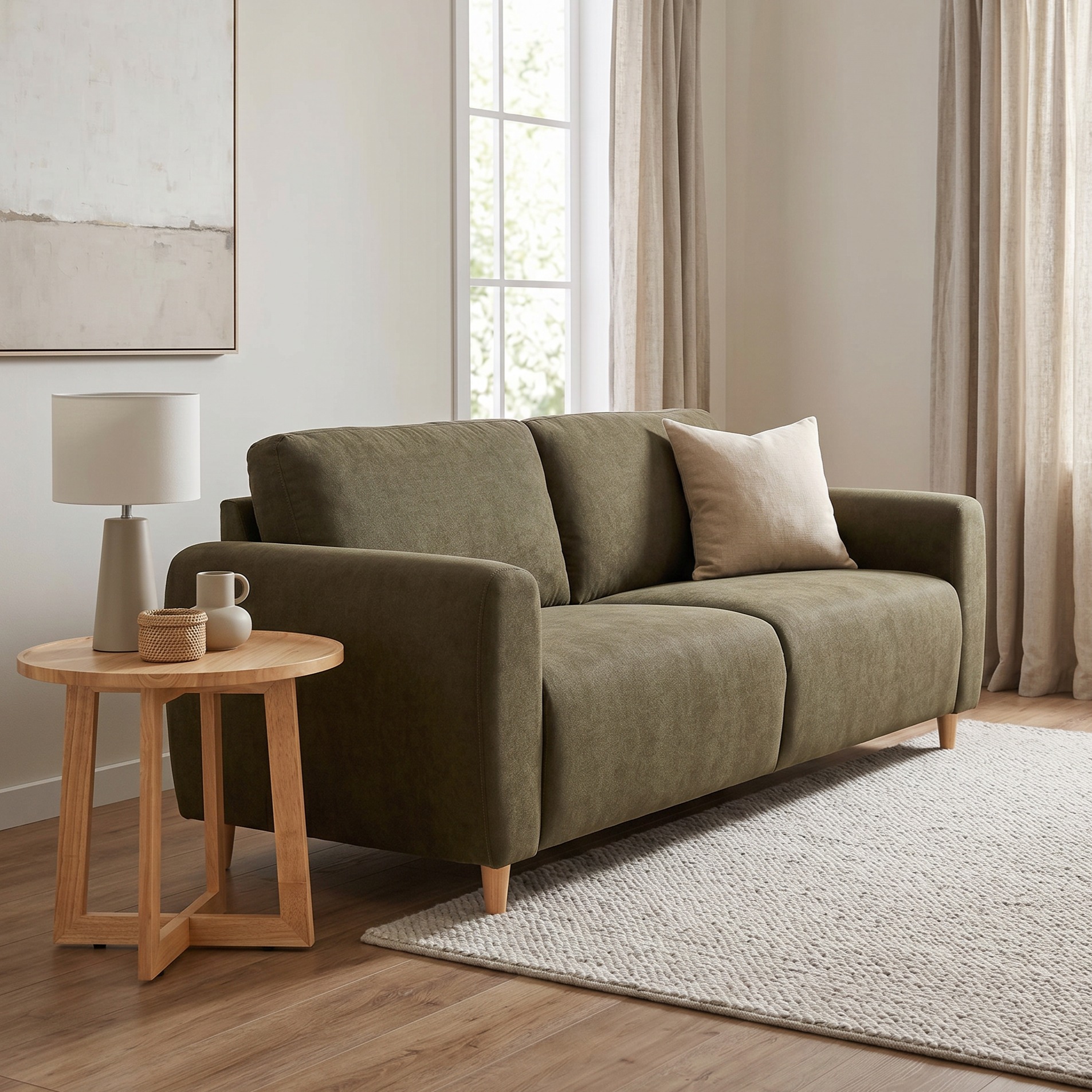 Paloma 3 Seater Sofa, Green