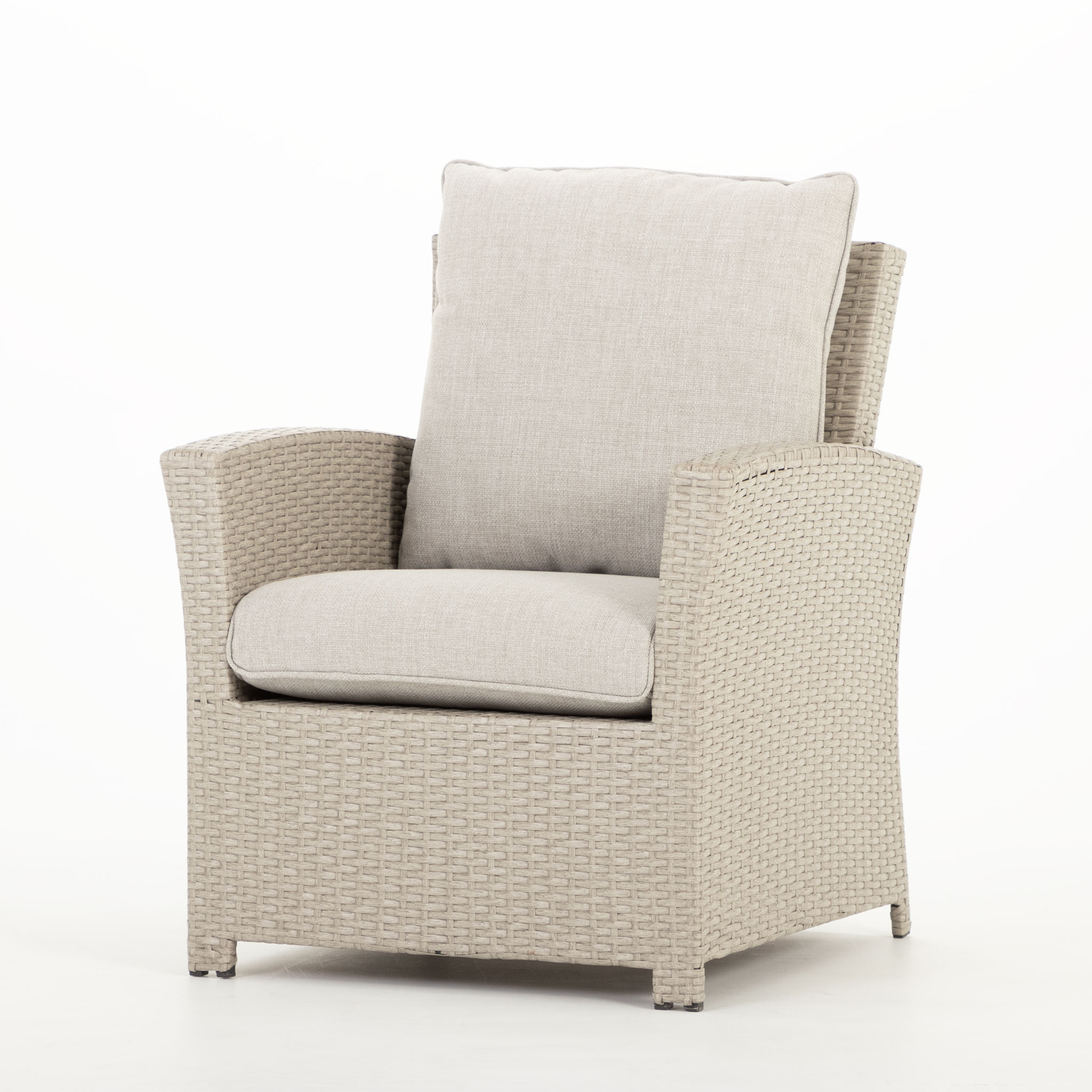Sentosa Outdoor 6 Piece Lounge/Low Dining Set, Light Grey