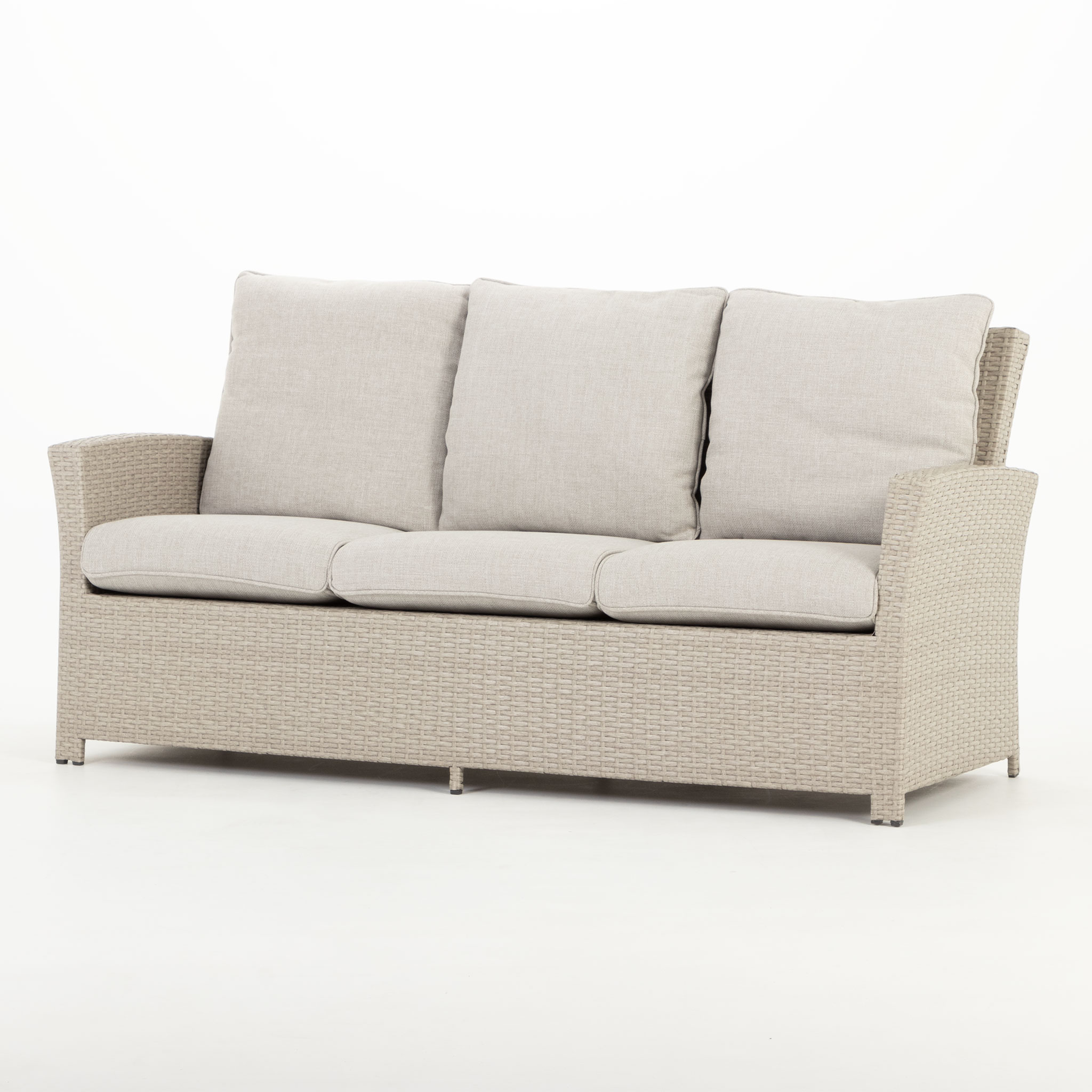 Sentosa Outdoor 6 Piece Lounge/Low Dining Set, Light Grey