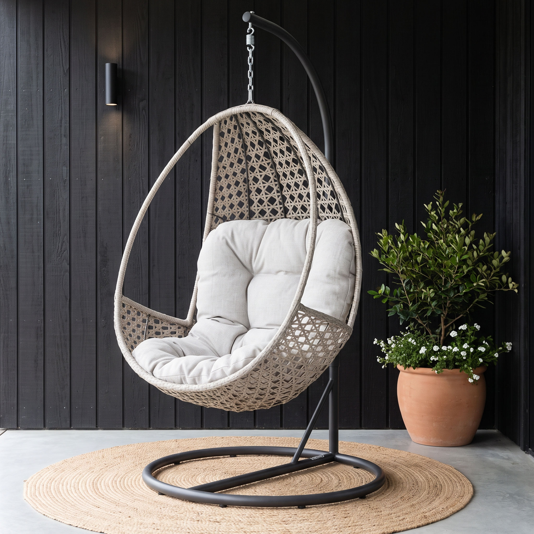 Sentosa Outdoor Egg Chair, Light Grey