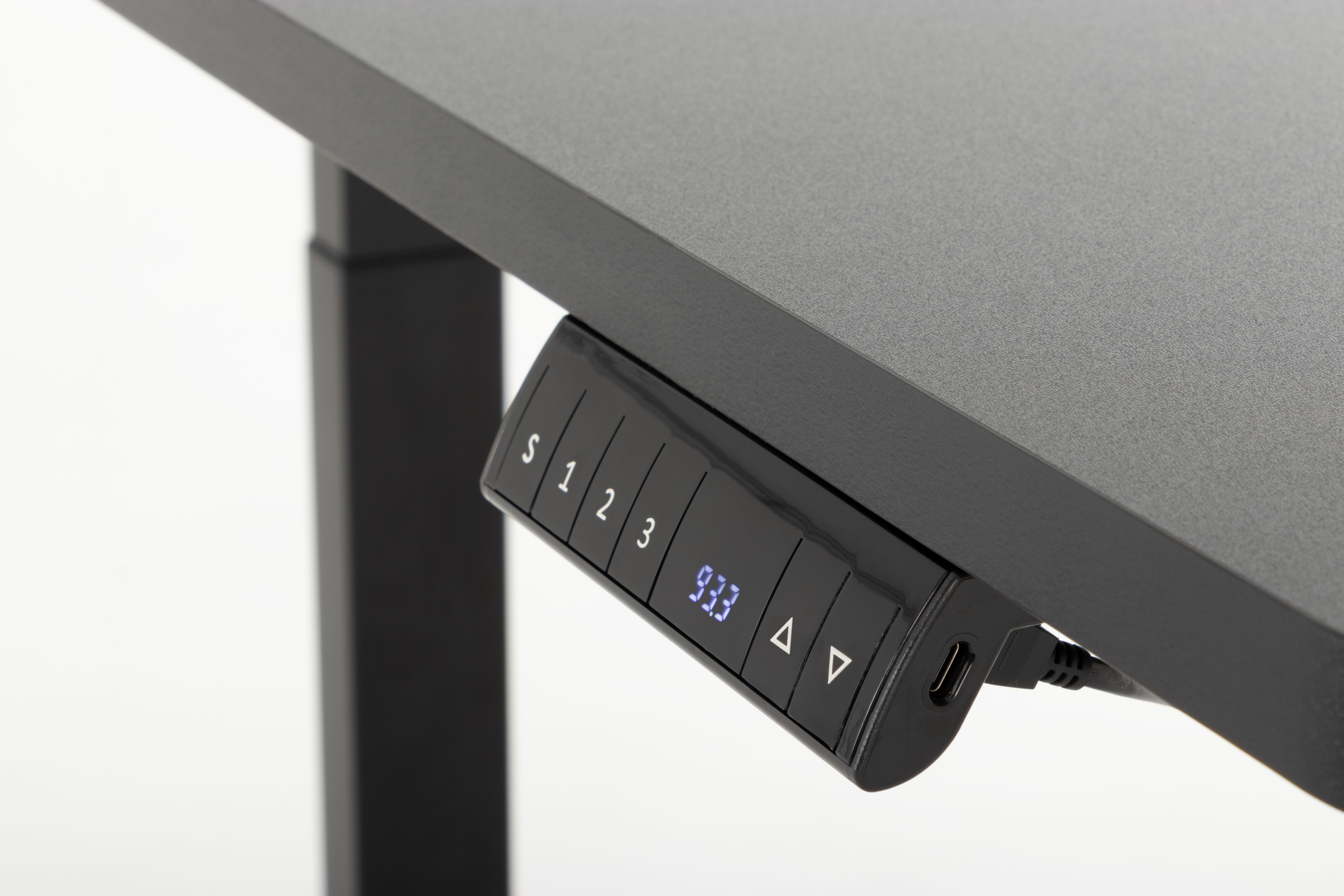 Triton Dual Motor Electric Height Adjustable Desk, Black