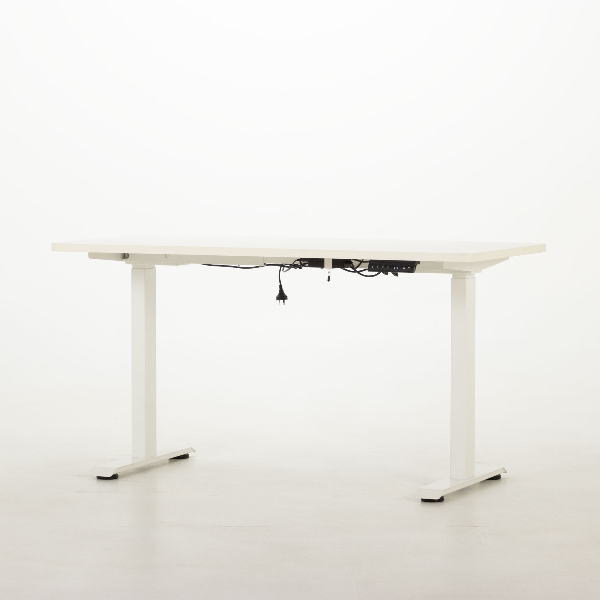 Triton Dual Motor Electric Height Adjustable Desk, White