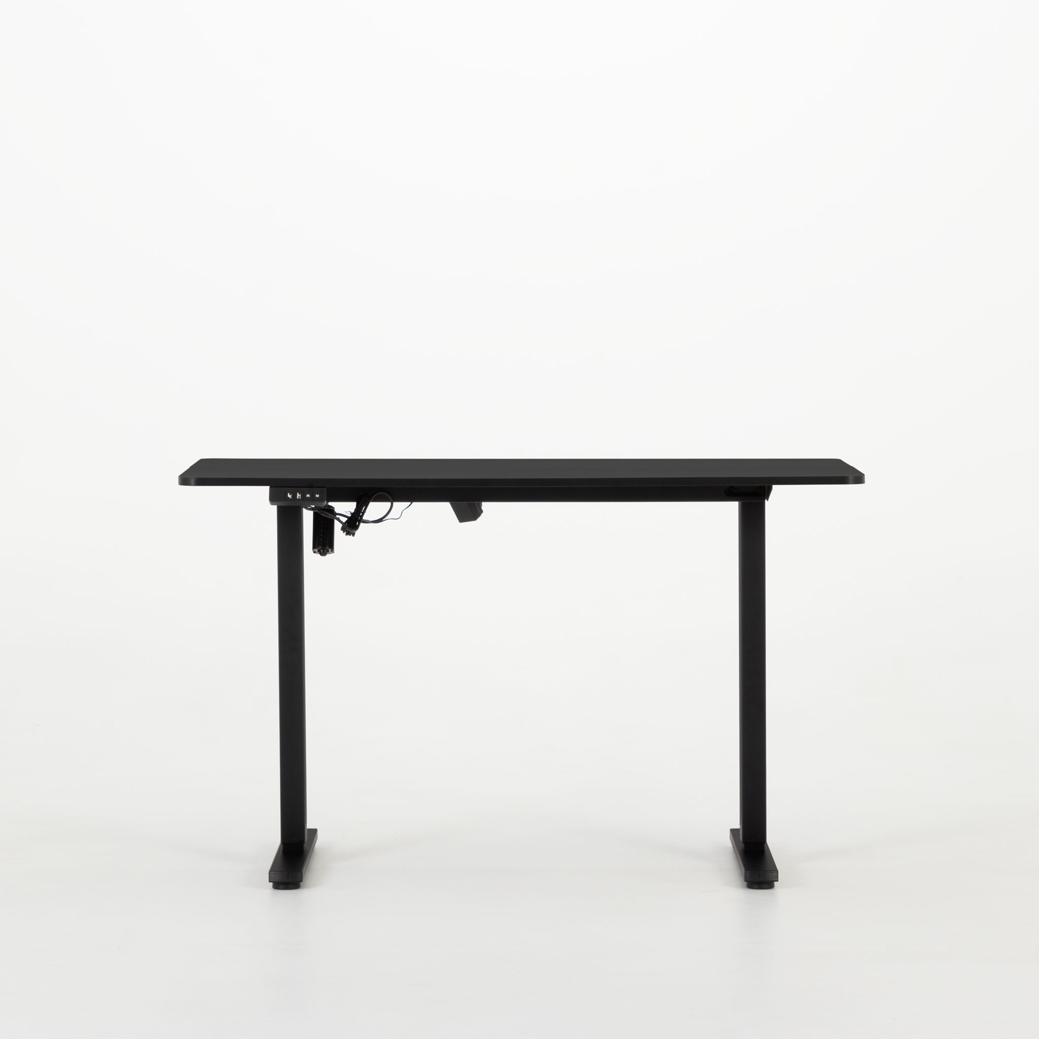 Linear Single Motor Electric Height Adjustable Desk, Black