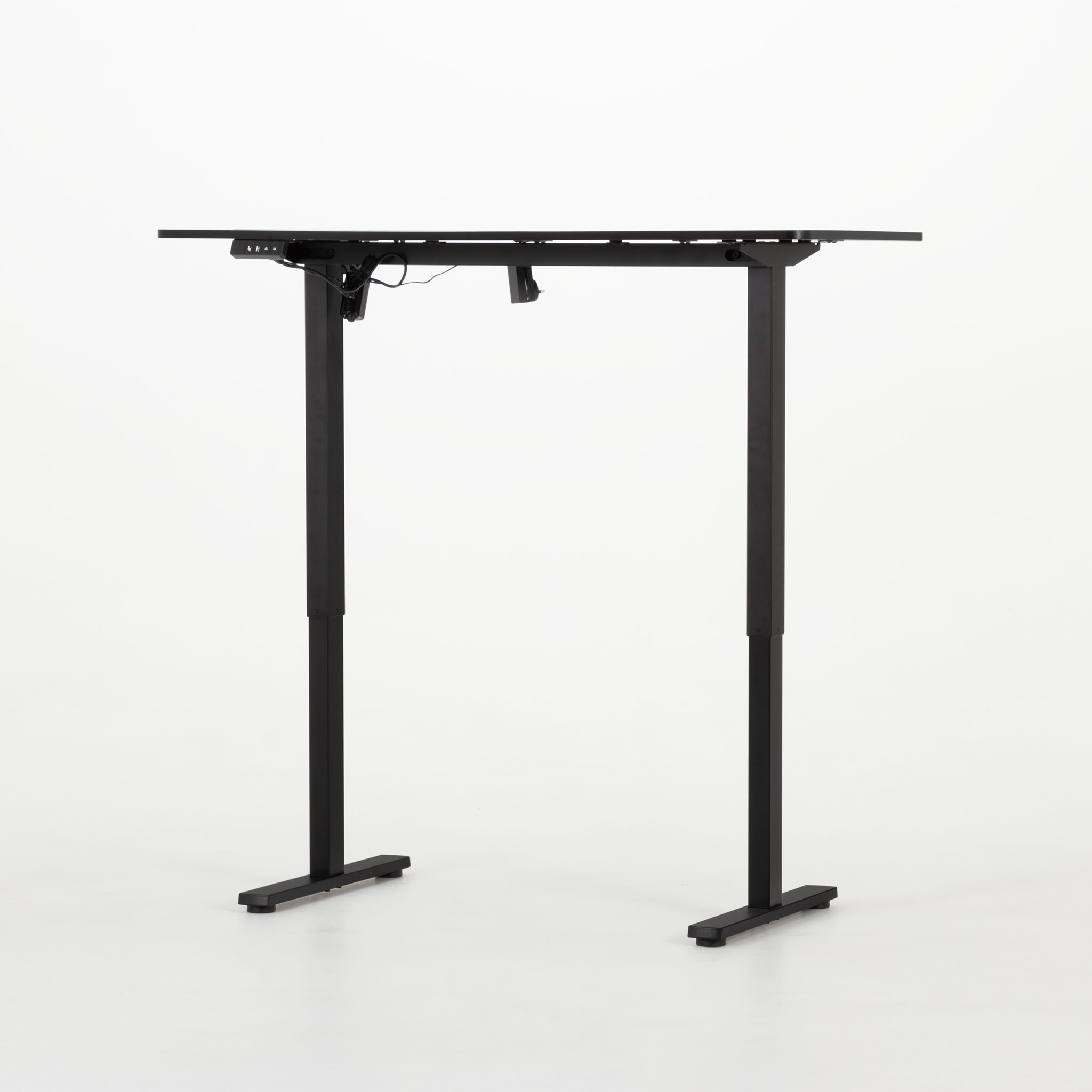 Linear Single Motor Electric Height Adjustable Desk, Black