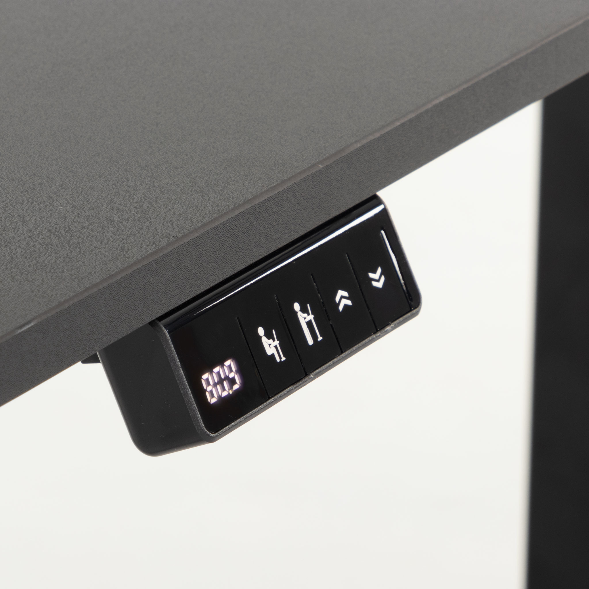 Linear Single Motor Electric Height Adjustable Desk, Black