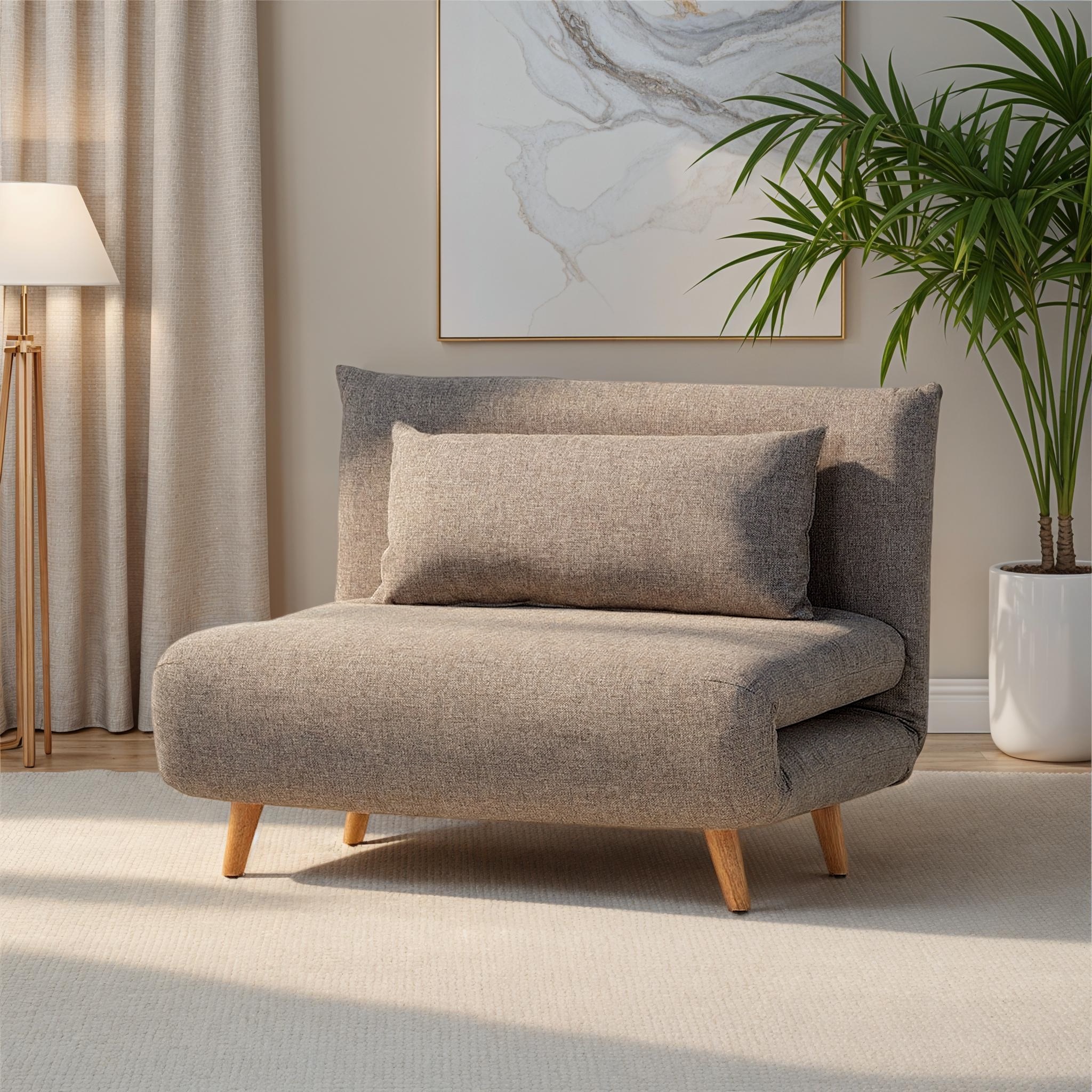 Max 1 Seater Sofa Bed, Grey