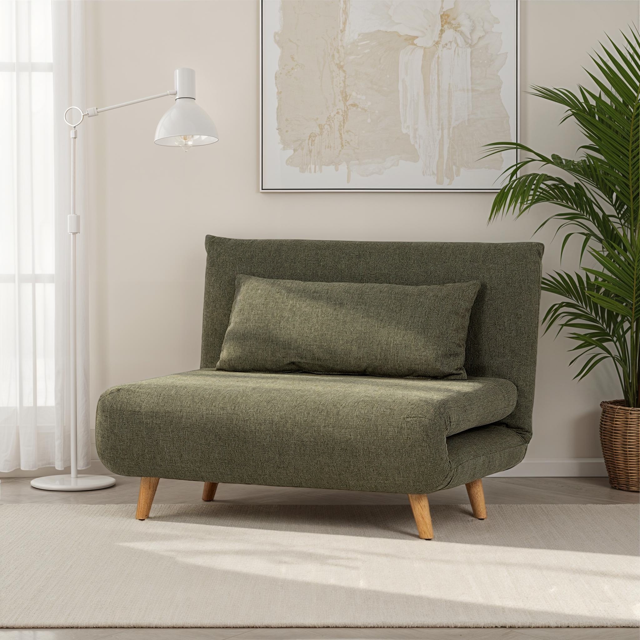 Max 1 Seater Sofa Bed, Green