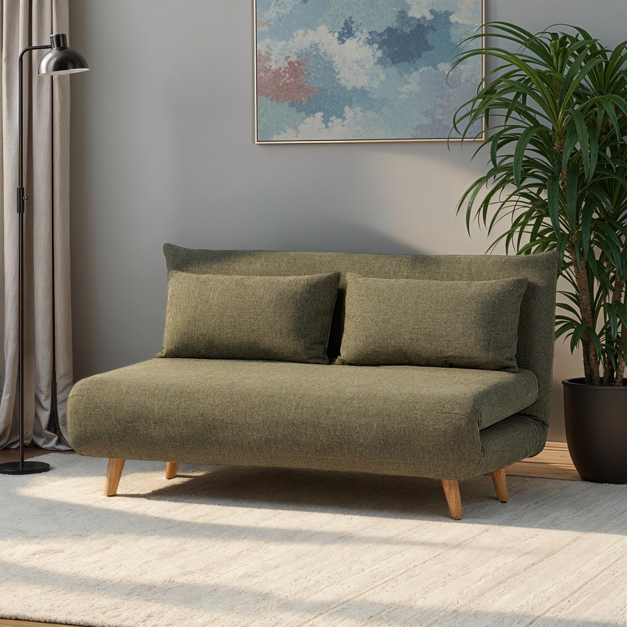 Max 2 Seater Sofa Bed, Green
