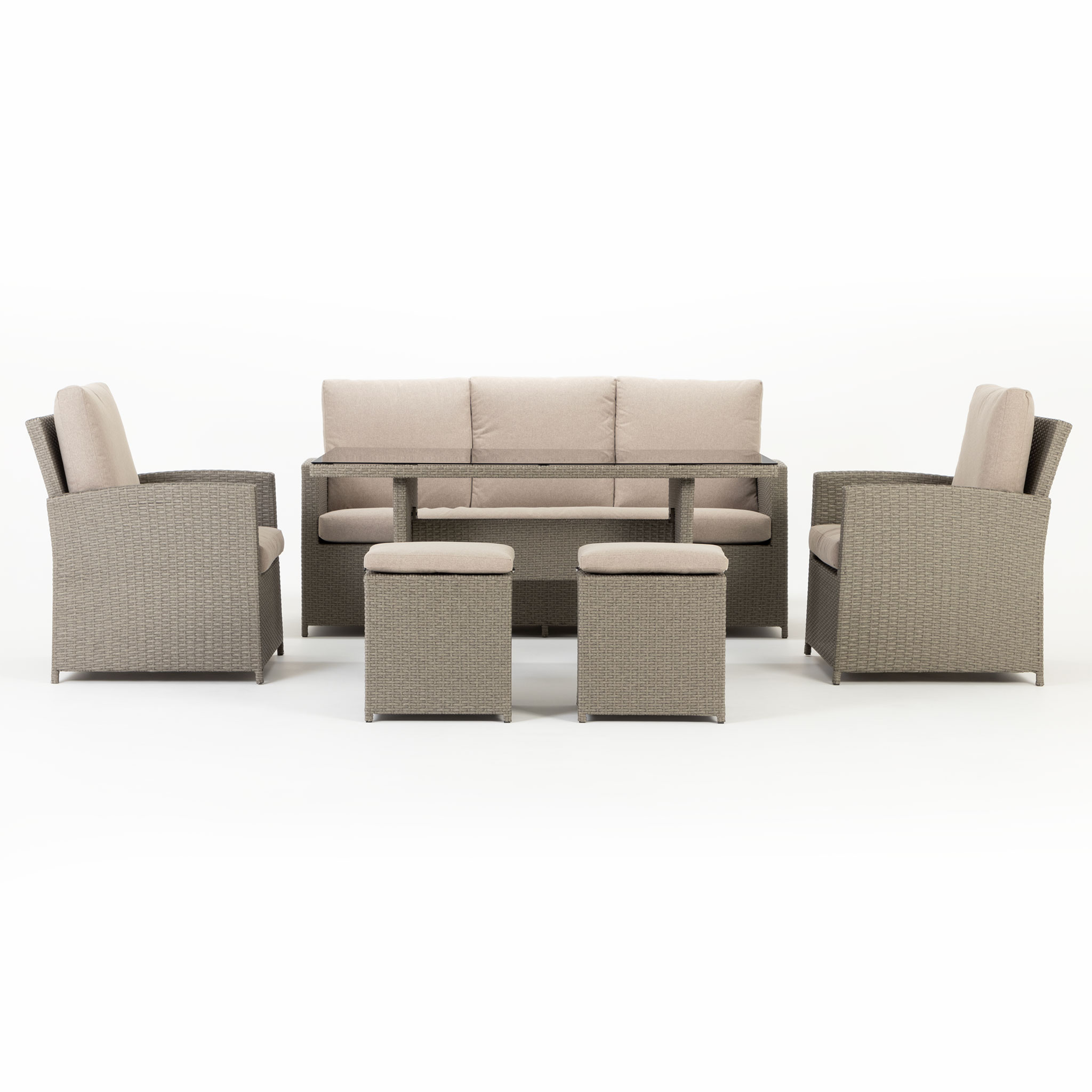 Bali Outdoor 6 Piece Lounge/Low Dining Set