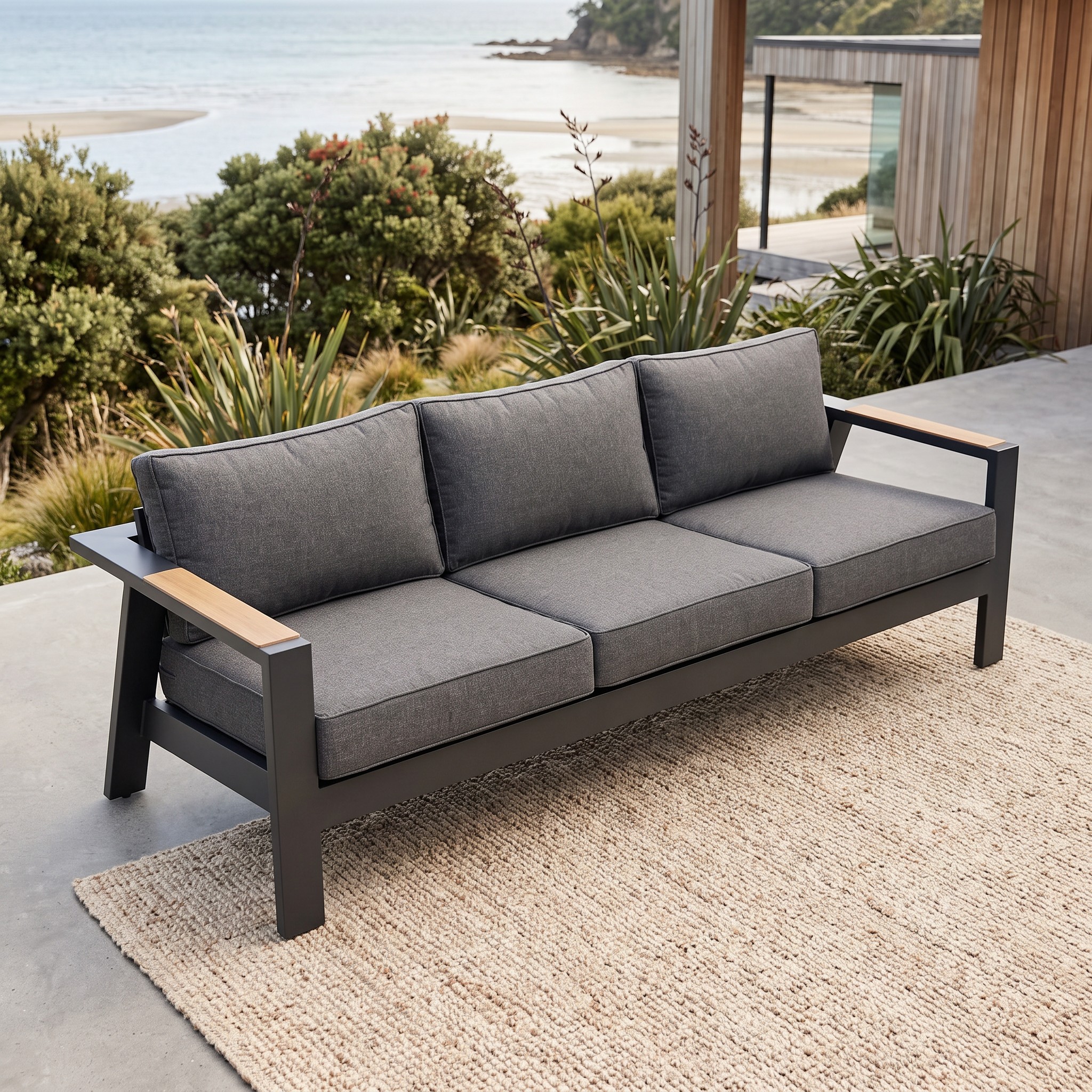 Palamea Outdoor 3 Seater, Gunmetal