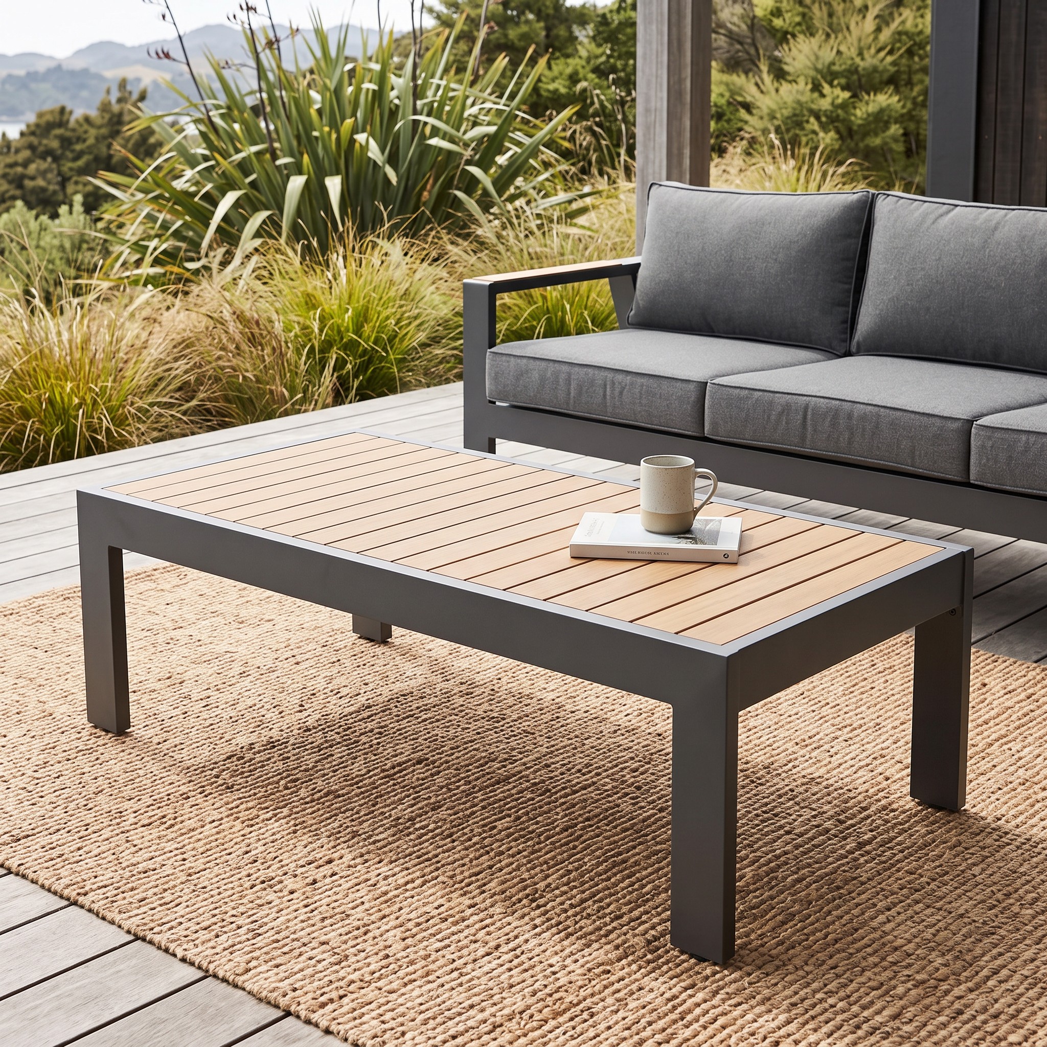Palamea Outdoor Coffee Table - W143, Gunmetal