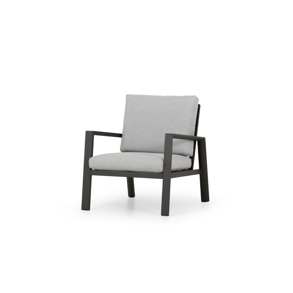 Porto 4 Piece Outdoor Lounge Set, Black