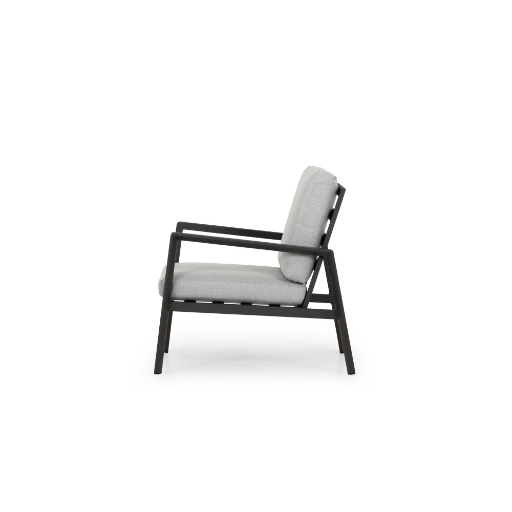 Porto 4 Piece Outdoor Lounge Set, Black